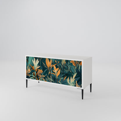 FLORAL SERENITY Mueble de TV Compacto de 2 puertas