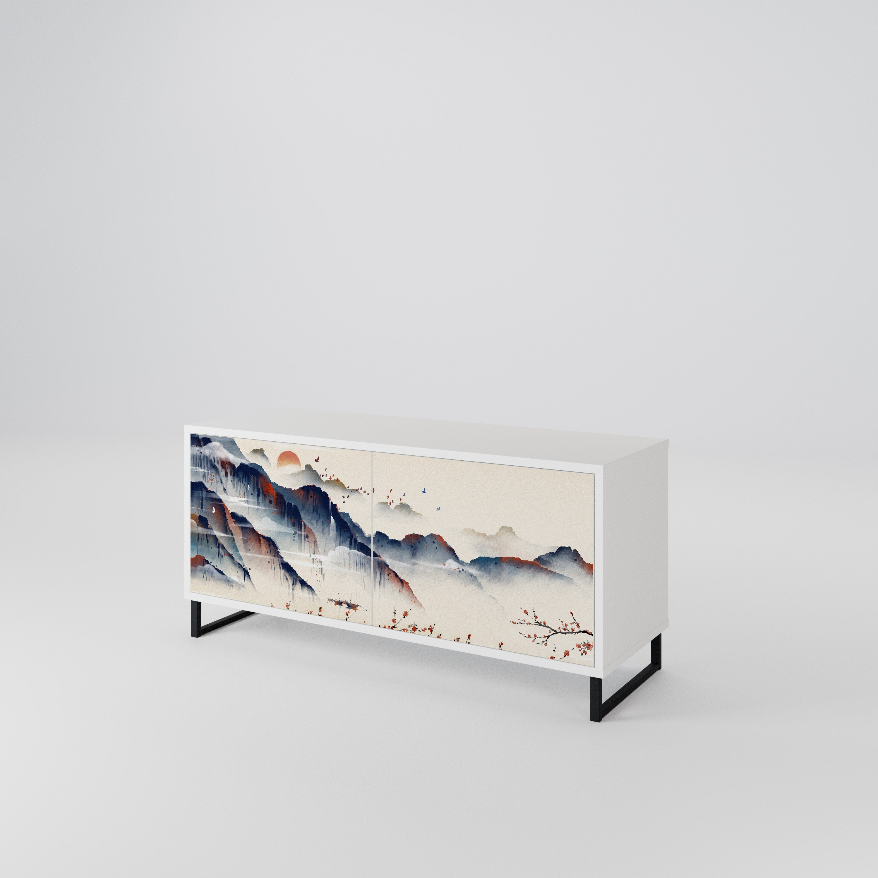 JAPANESE LANDSCAPE Συμπαγές έπιπλο τηλεόρασης 2-θυρών