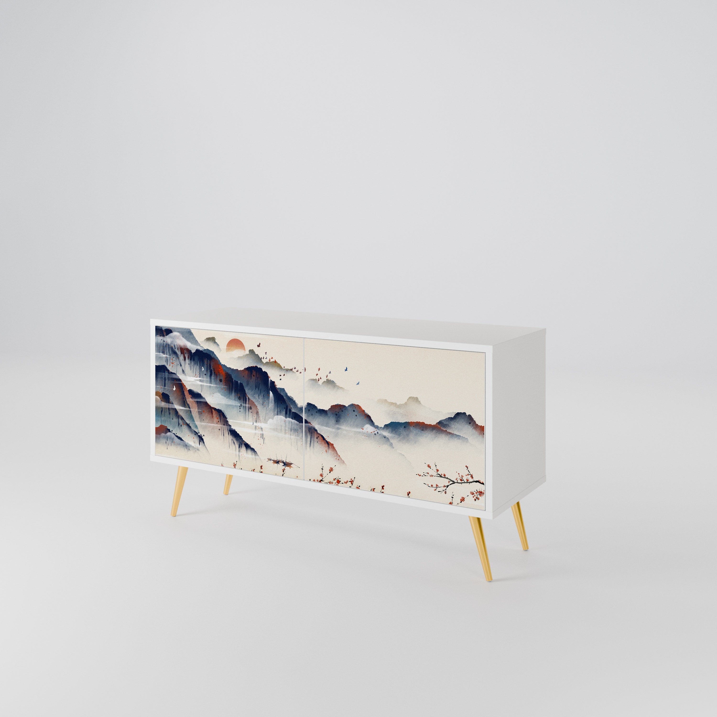 JAPANESE LANDSCAPE Συμπαγές έπιπλο τηλεόρασης 2-θυρών