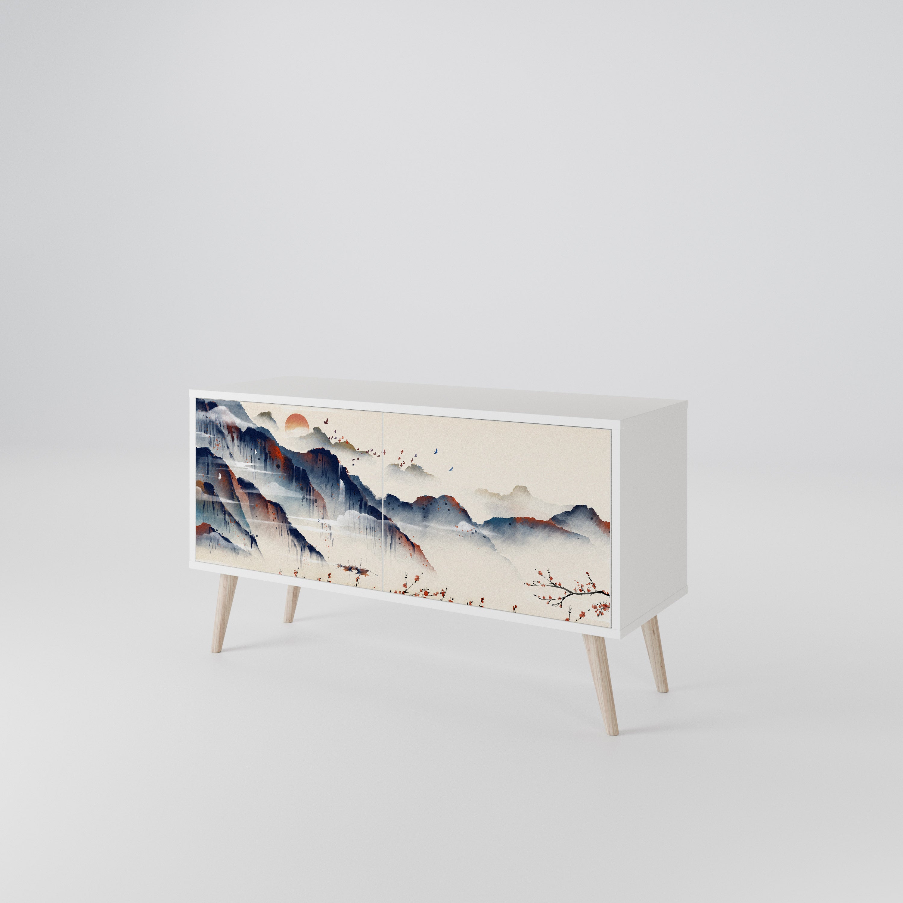 JAPANESE LANDSCAPE Συμπαγές έπιπλο τηλεόρασης 2-θυρών