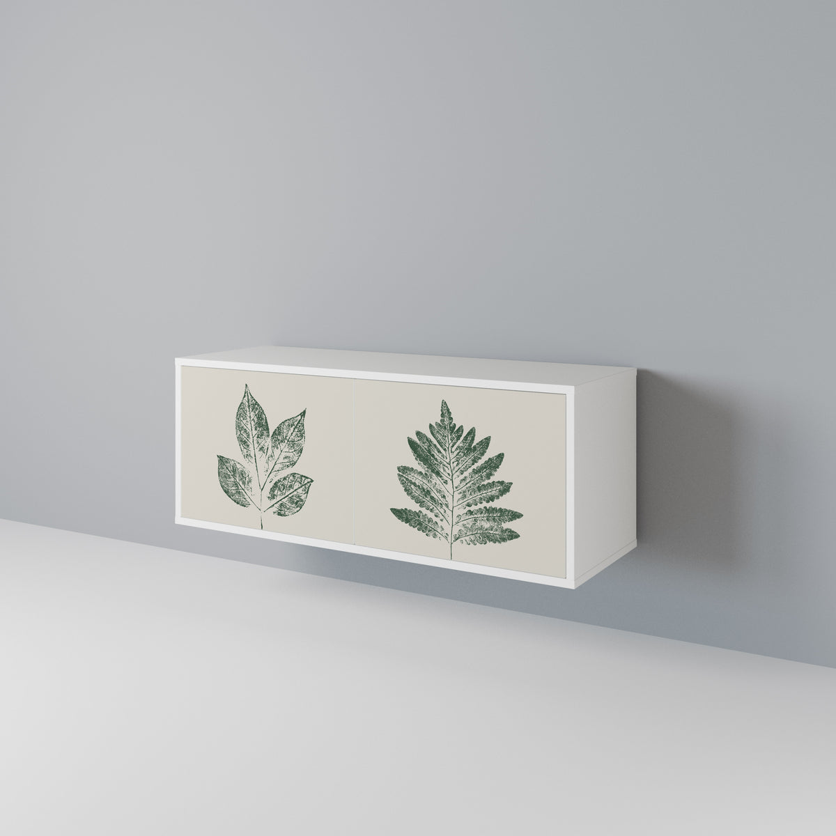 GREEN LEAFY STAMPS Kompaktes 2-türiges TV-Lowboard