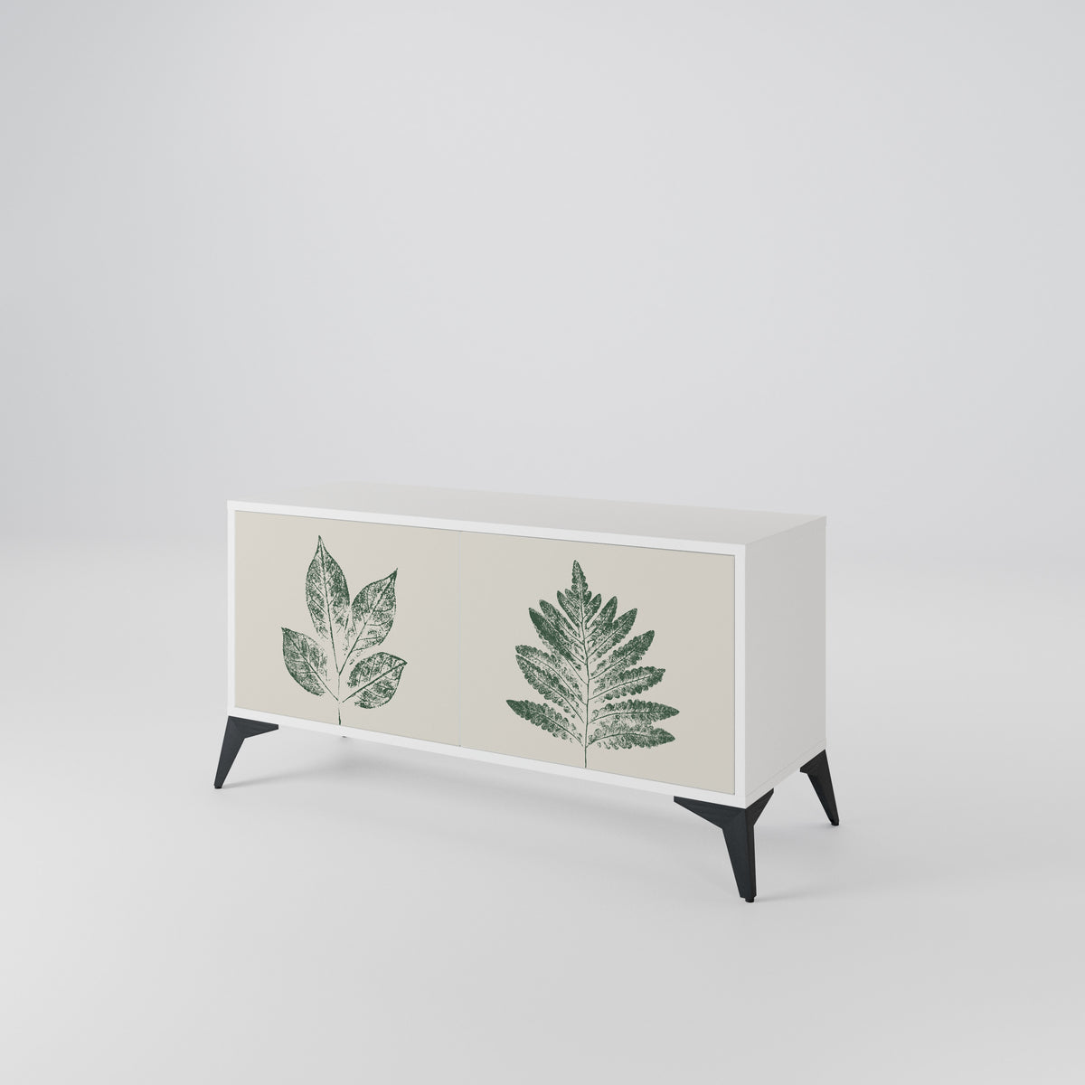 GREEN LEAFY STAMPS Kompaktes 2-türiges TV-Lowboard