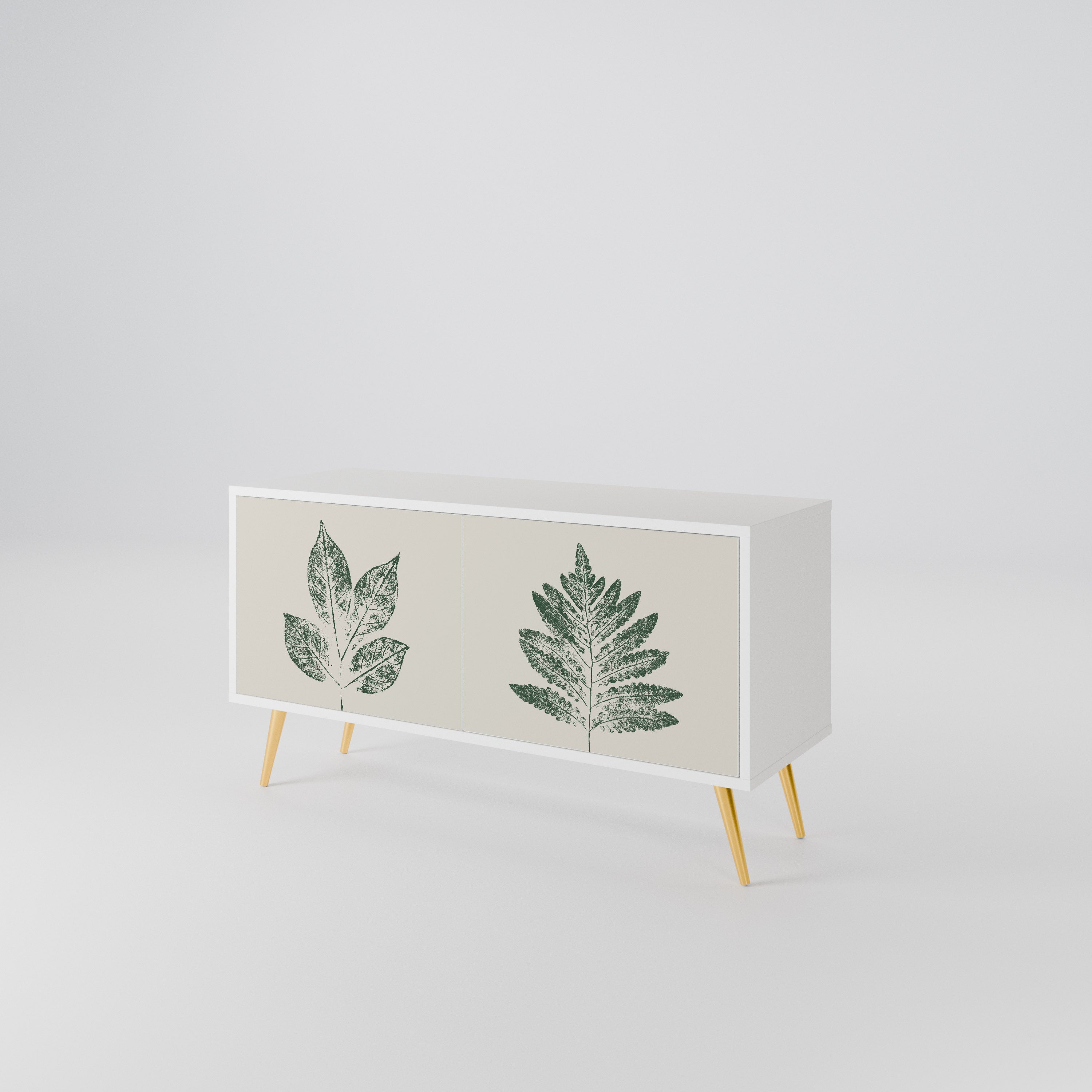 GREEN LEAFY STAMPS Συμπαγές έπιπλο τηλεόρασης 2-θυρών