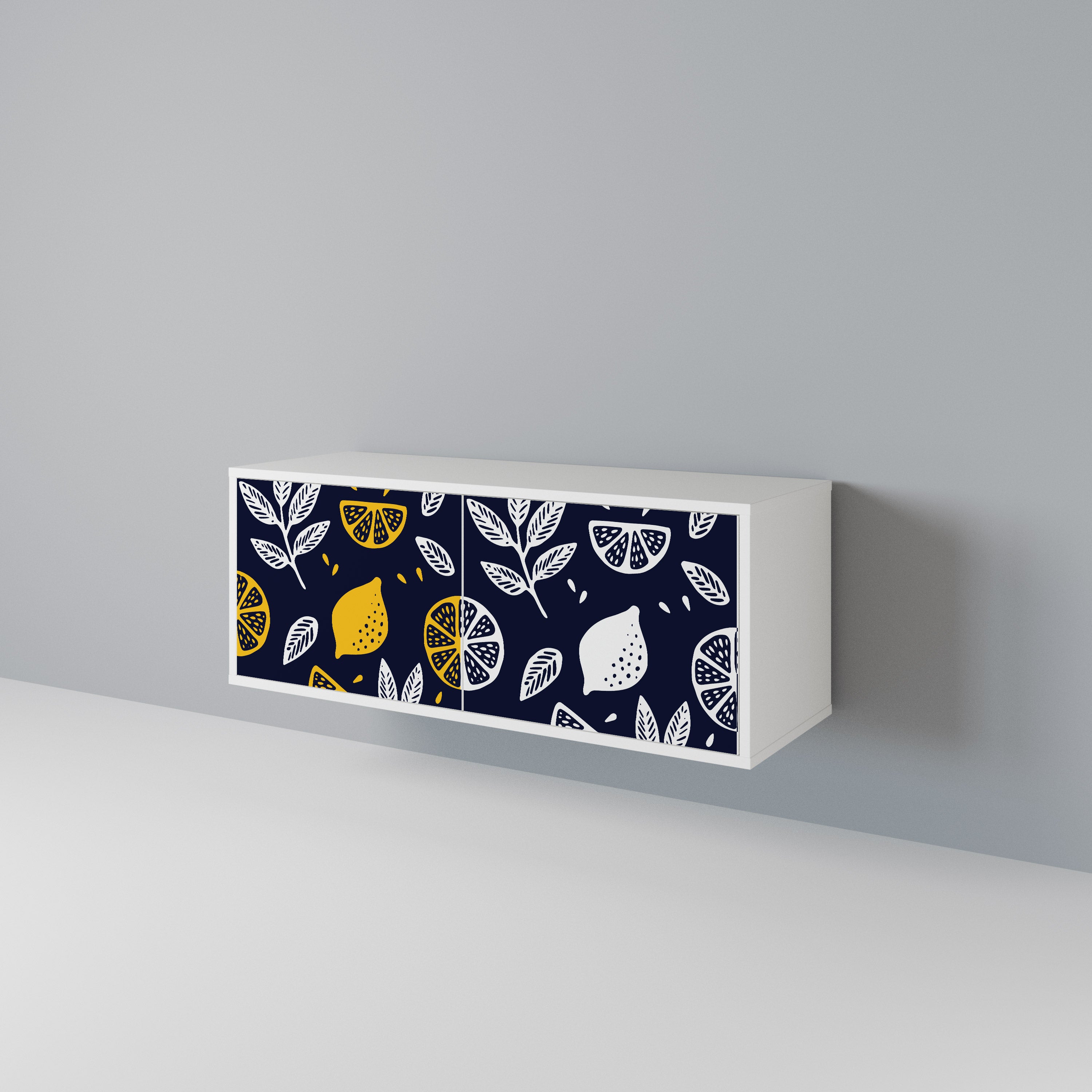 CITRUS BLACK AND WHITE Συμπαγές έπιπλο τηλεόρασης 2-θυρών