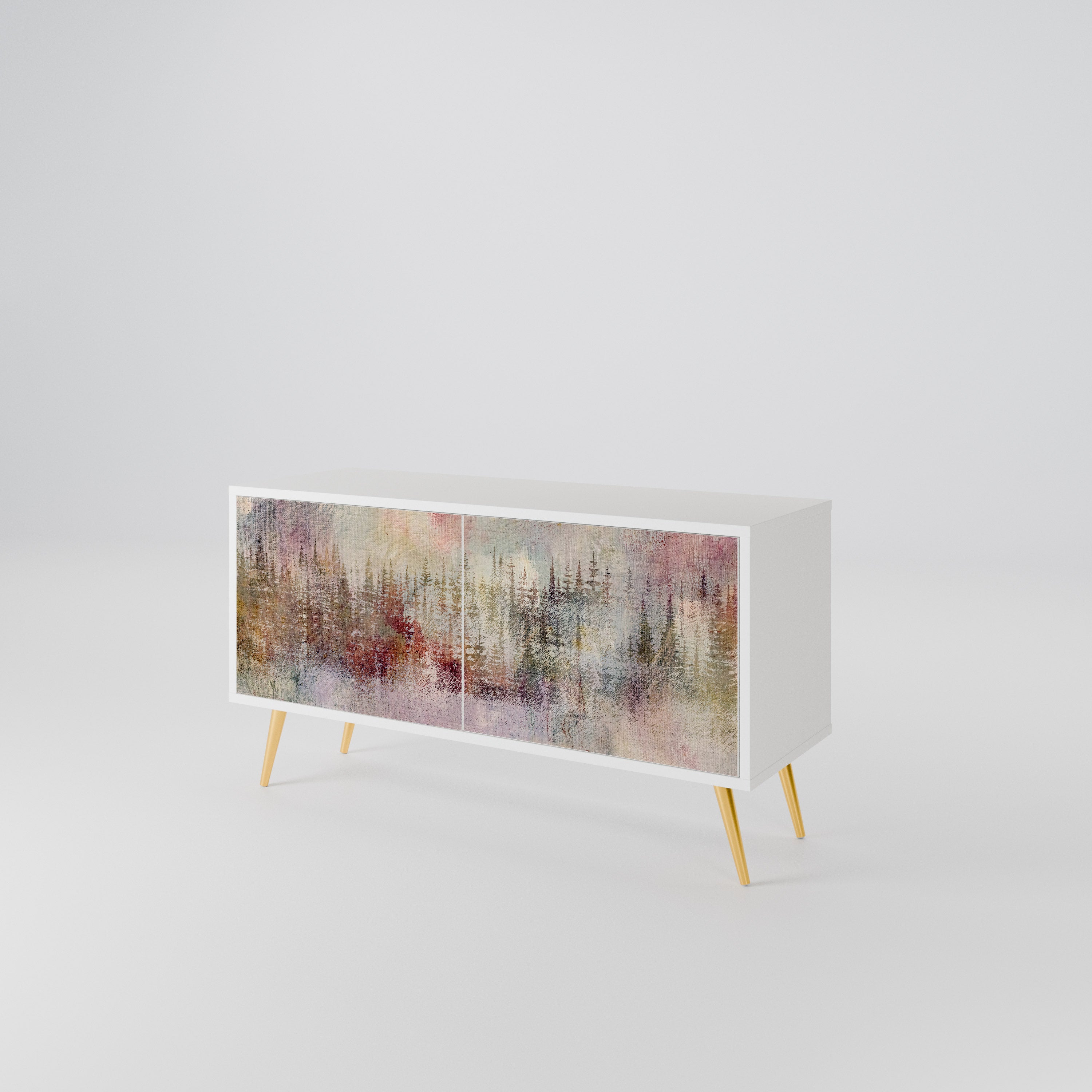 VEILED SUMMIT Kompaktní dvoudveřový TV stolek