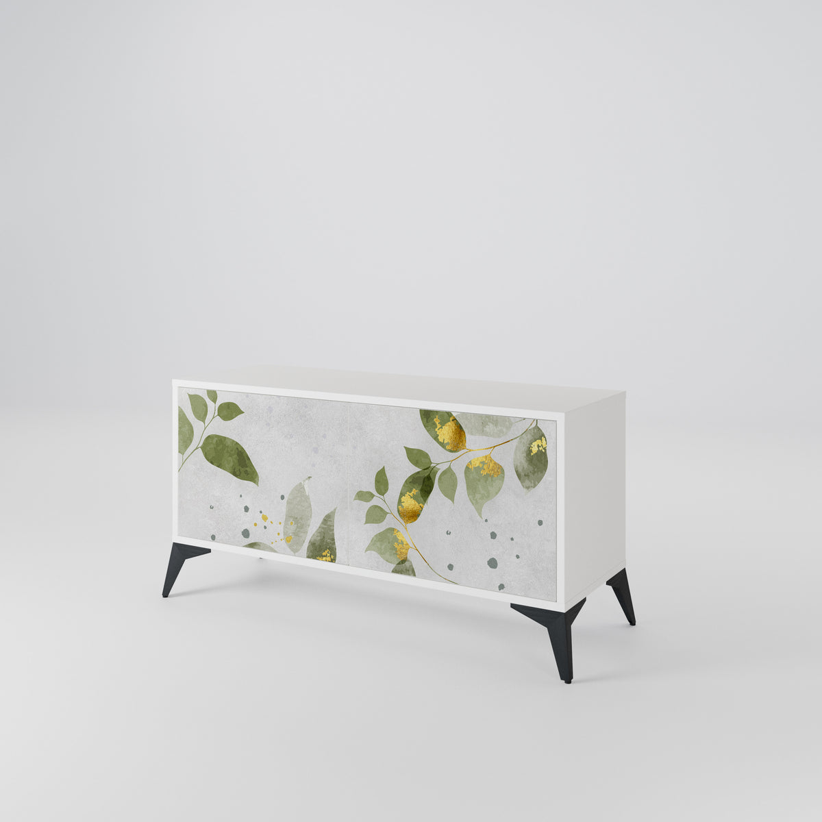 ELEGANT BOTANICS Mobile TV Compatto a 2 Ante