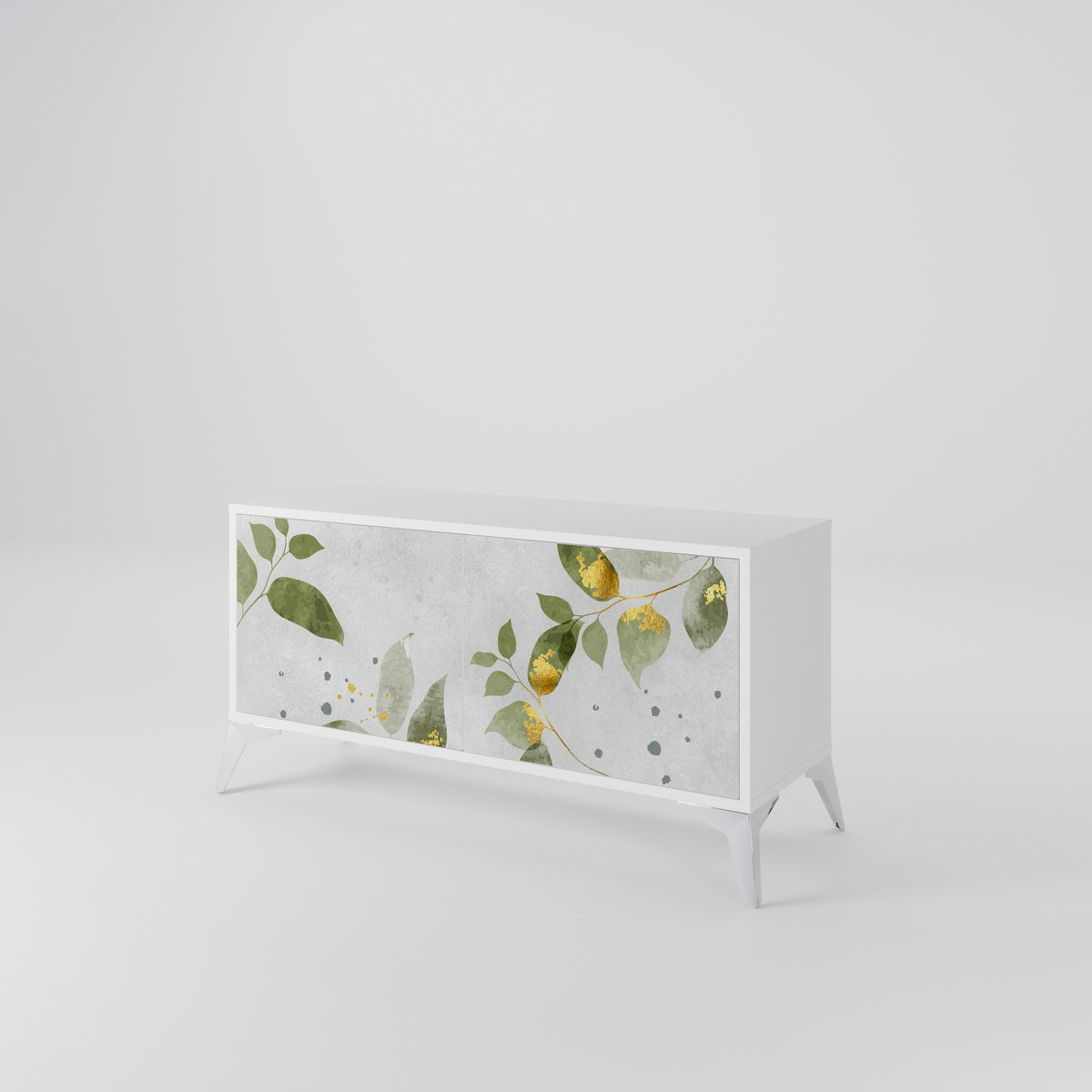 ELEGANT BOTANICS Mobile TV Compatto a 2 Ante