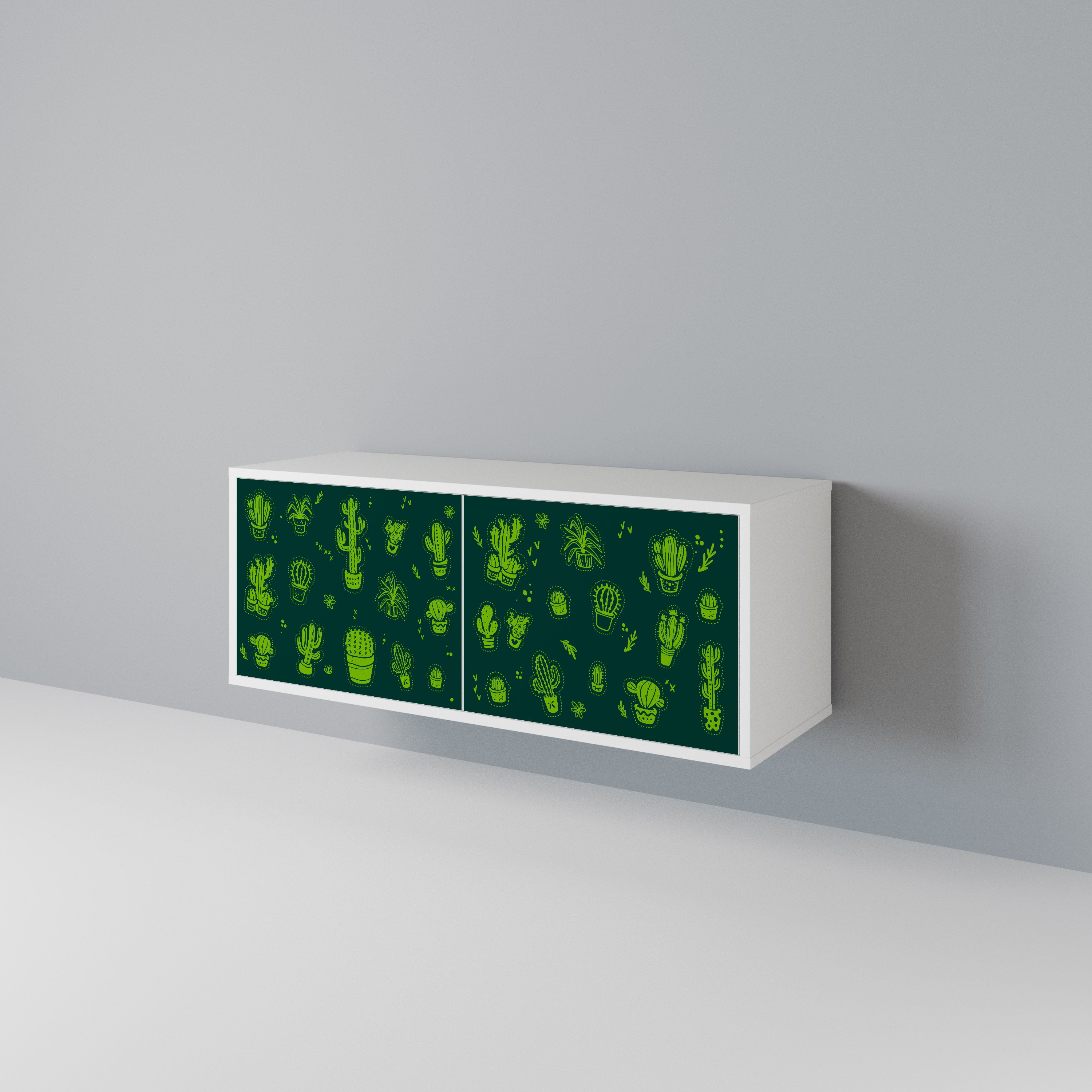 DESERT GREEN Kompaktní dvoudveřový TV stolek