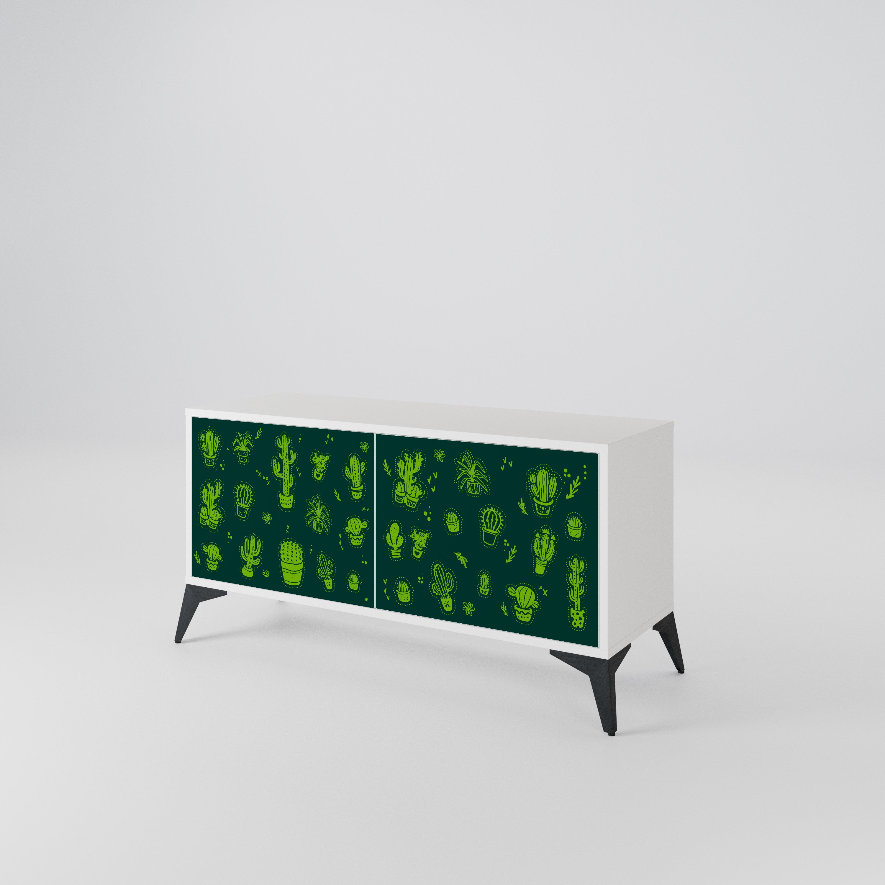 DESERT GREEN Kompaktní dvoudveřový TV stolek