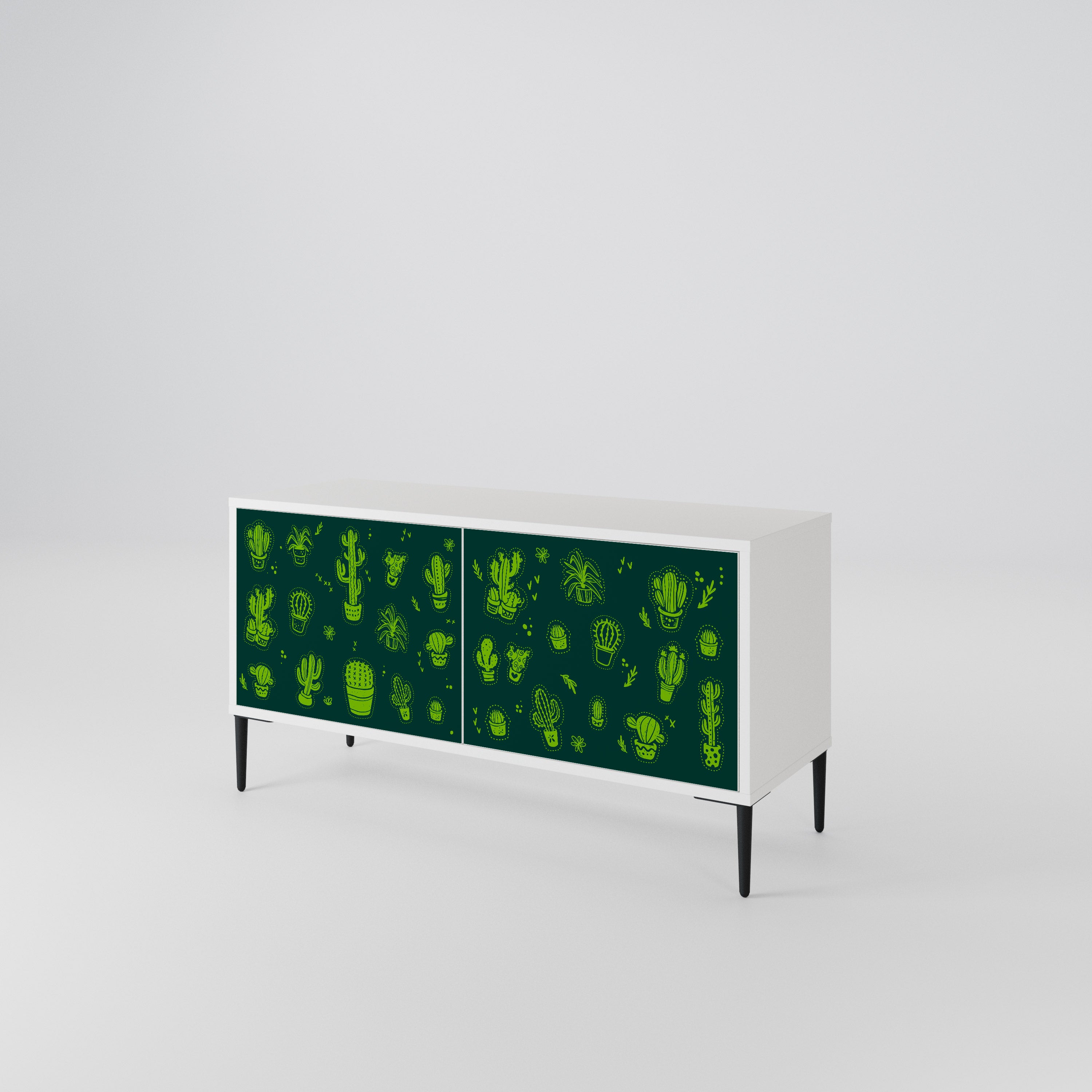 DESERT GREEN Kompaktní dvoudveřový TV stolek
