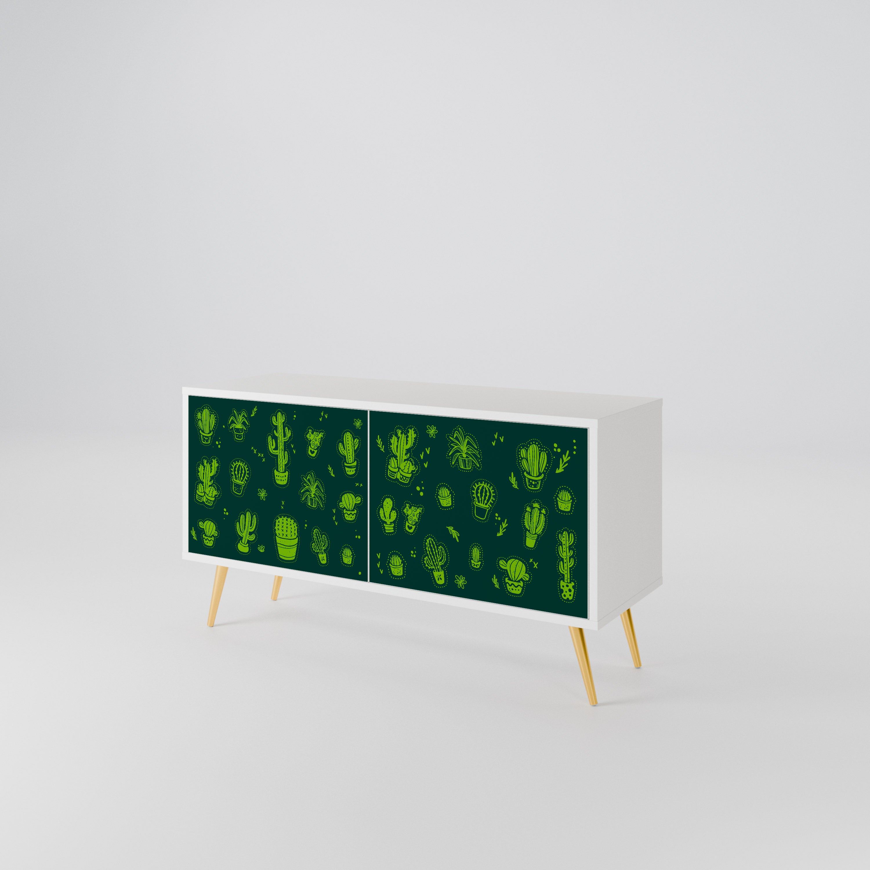 DESERT GREEN Kompaktní dvoudveřový TV stolek
