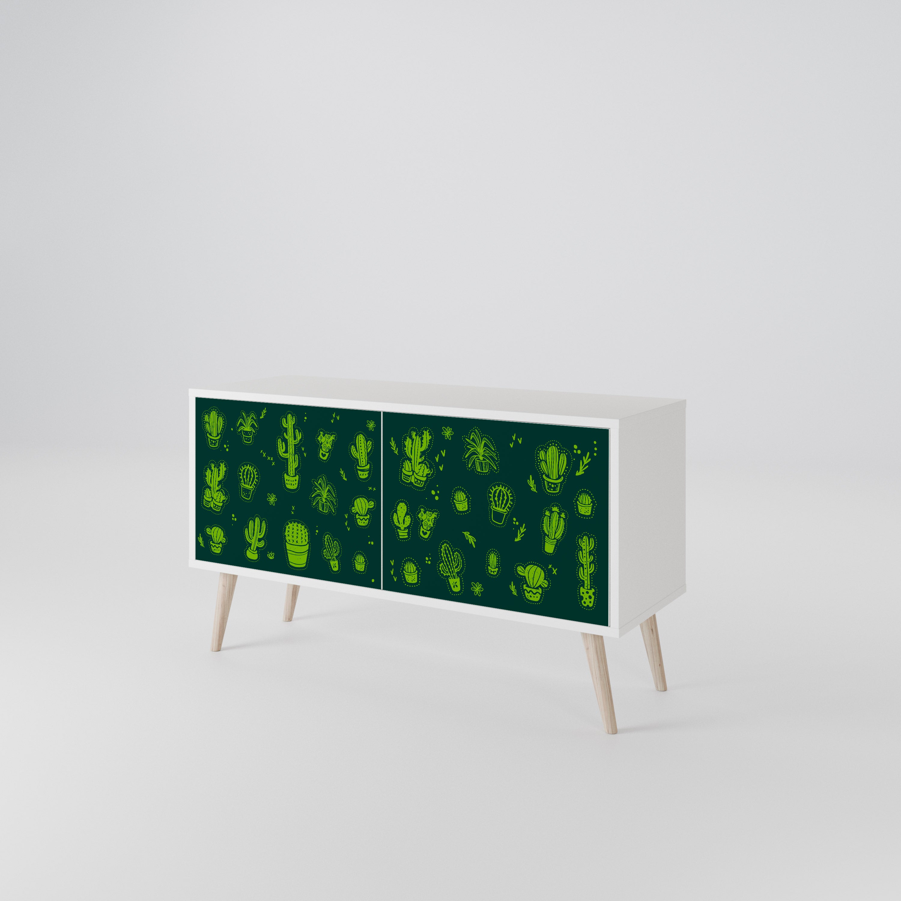 DESERT GREEN Kompaktní dvoudveřový TV stolek