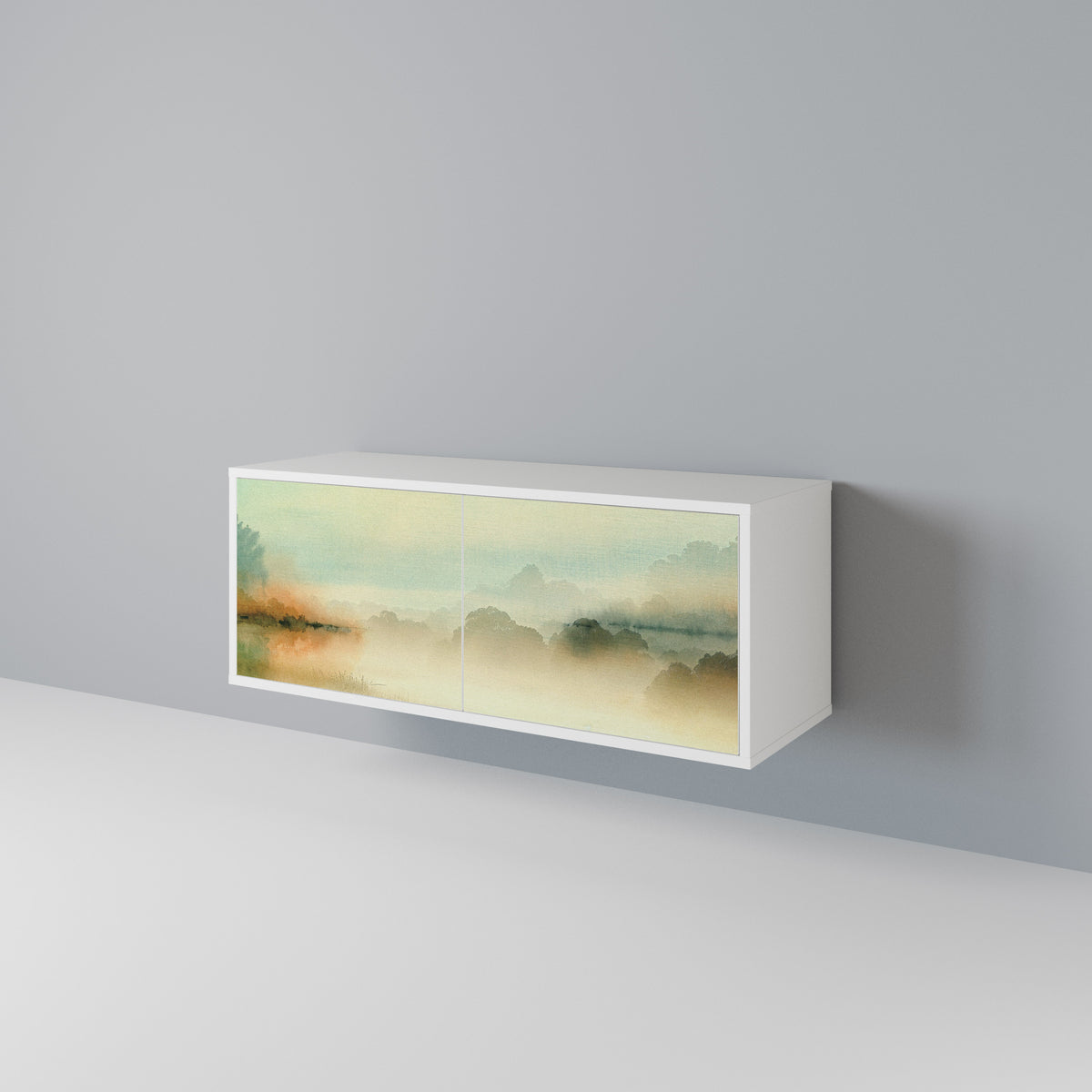 MORNING BY THE LAKE Mueble de TV Compacto de 2 puertas