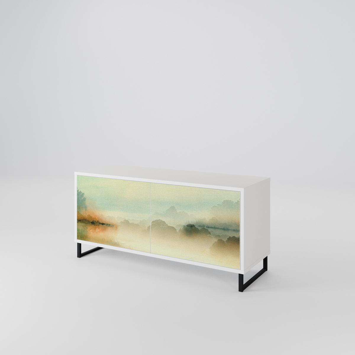 MORNING BY THE LAKE Mueble de TV Compacto de 2 puertas