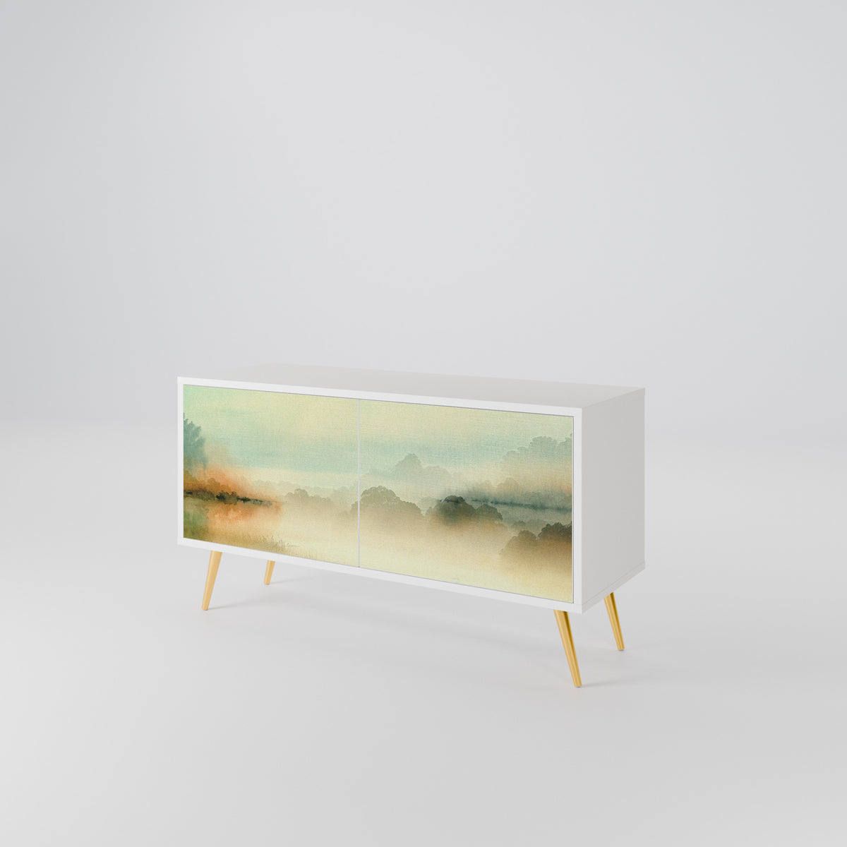 MORNING BY THE LAKE Mueble de TV Compacto de 2 puertas