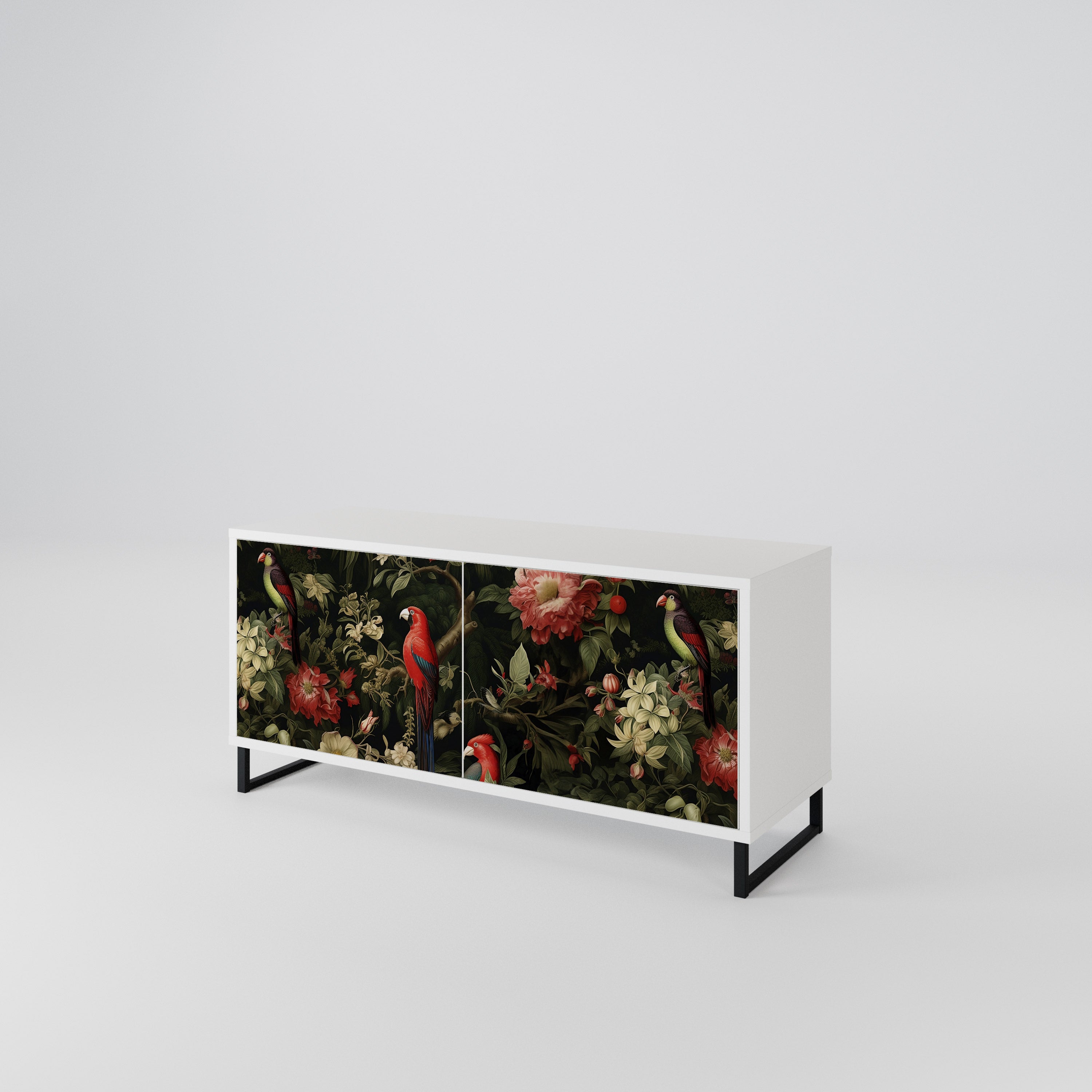 FLORAL FANTASIA Kompaktní dvoudveřový TV stolek