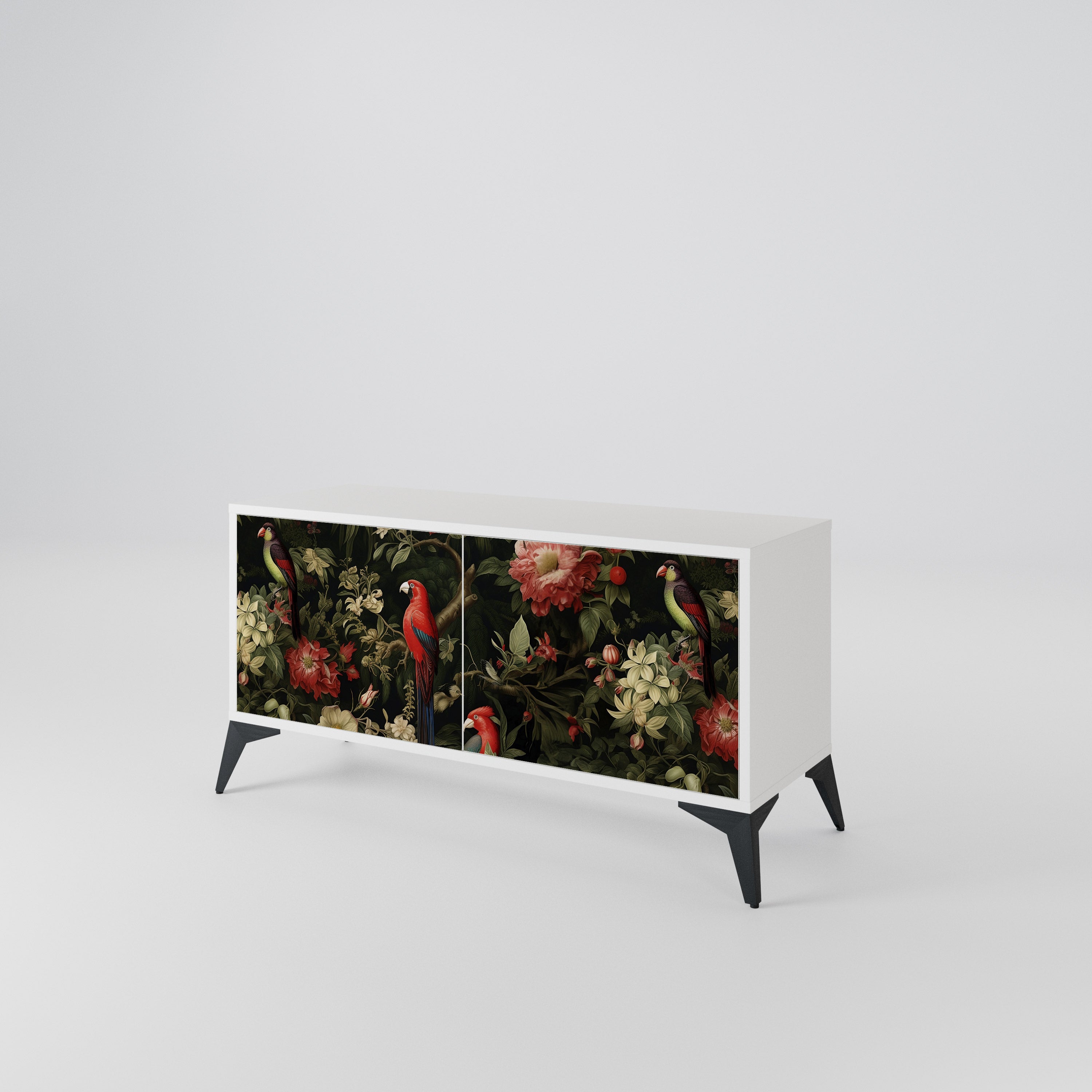 FLORAL FANTASIA Kompaktní dvoudveřový TV stolek