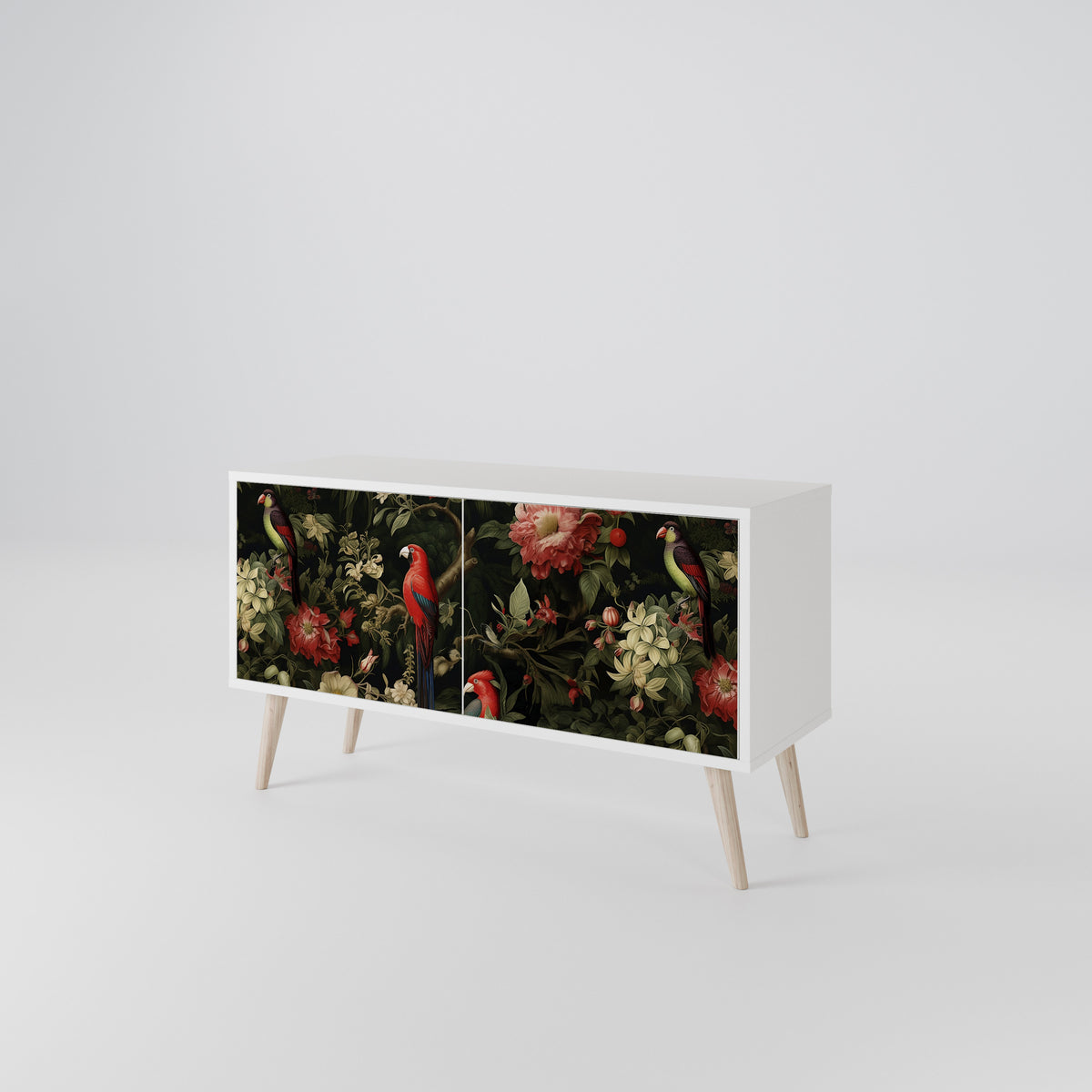 FLORAL FANTASIA Kompakt TV-bänk med 2 dörrar