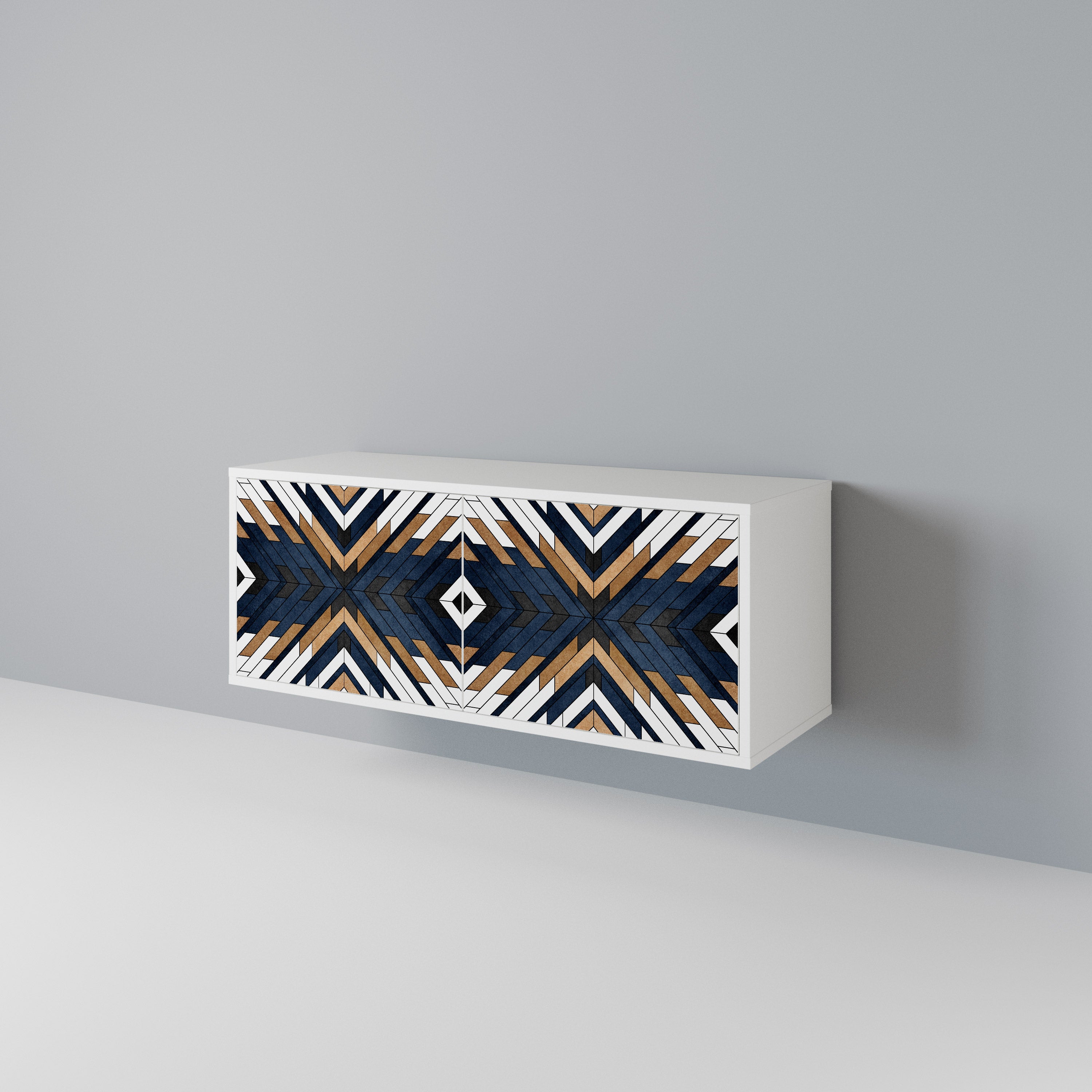 ARTFUL GEOMETRY Kompaktní dvoudveřový TV stolek
