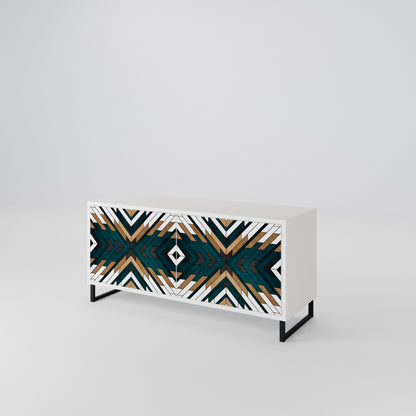 ARTISTIC GEOMETRY Compact 2-Door TV Cabinet