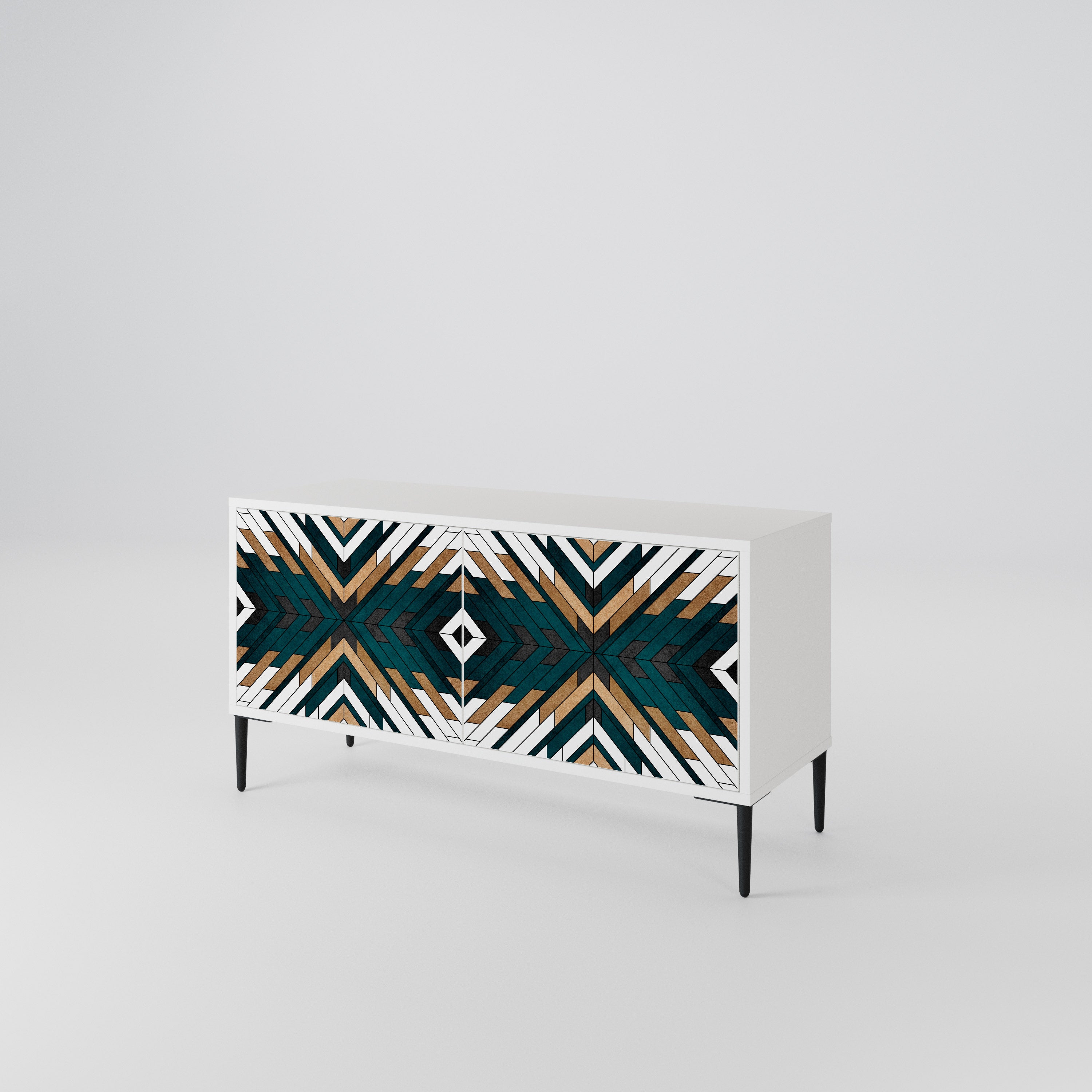 ARTISTIC GEOMETRY Kompaktní dvoudveřový TV stolek