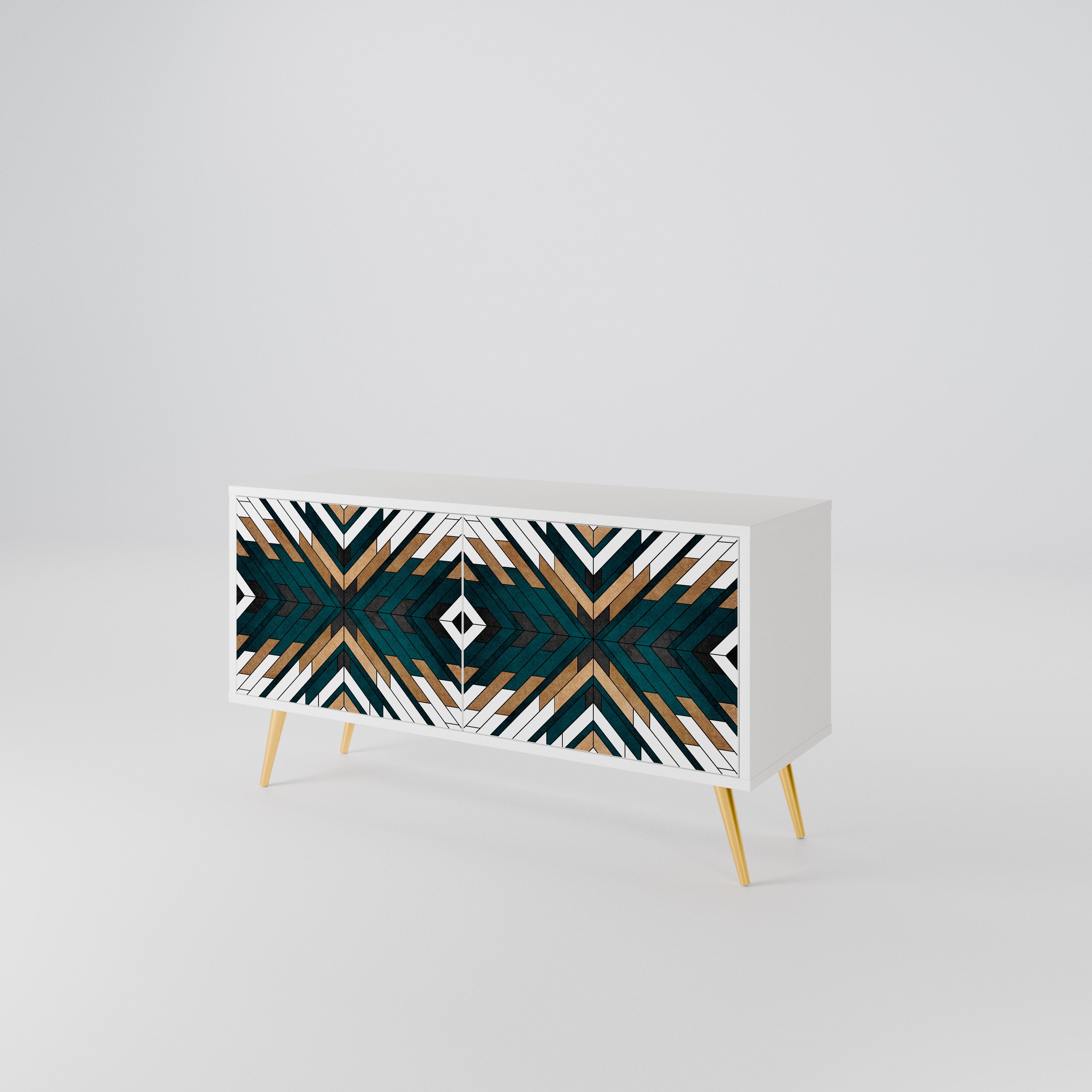 ARTISTIC GEOMETRY Kompaktní dvoudveřový TV stolek