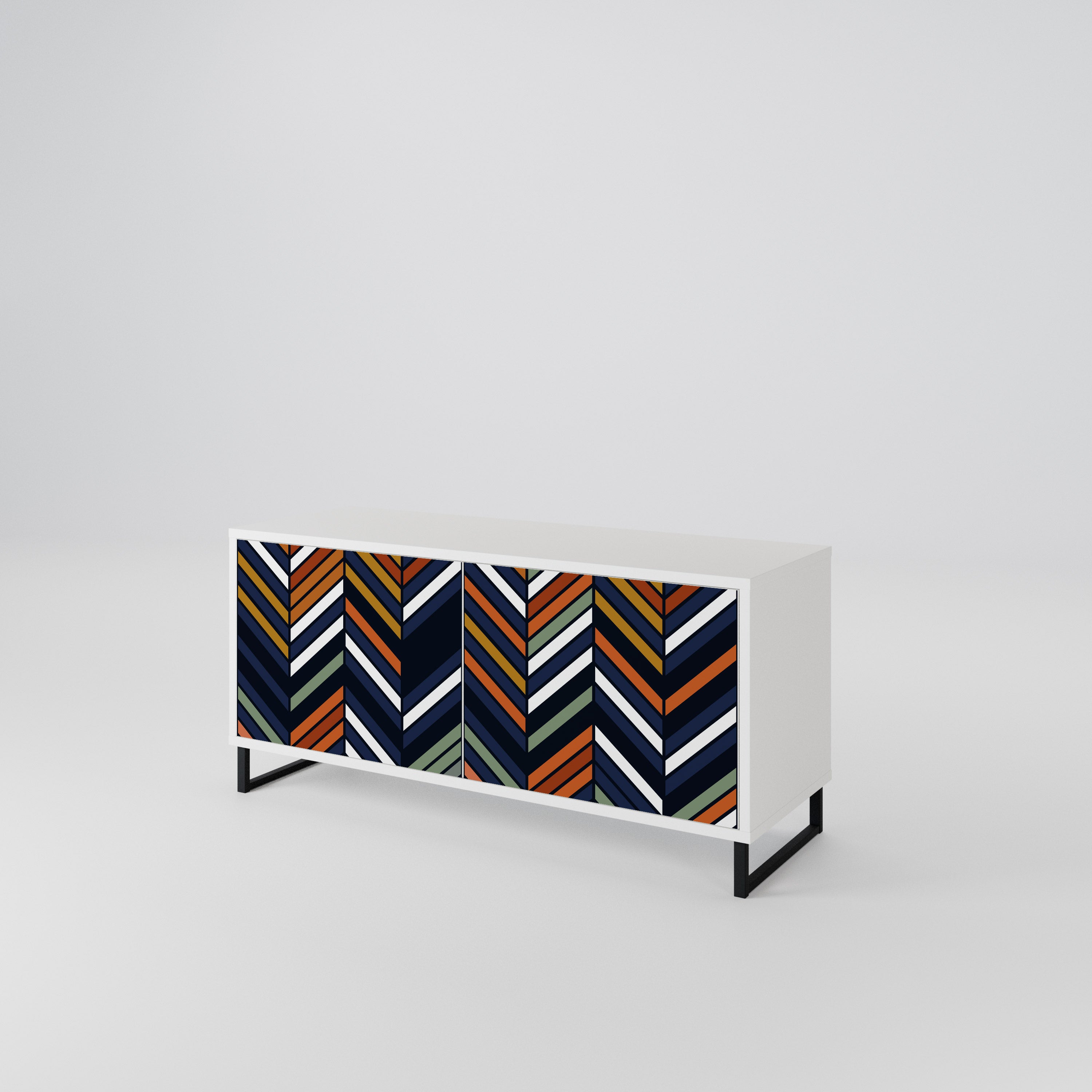 VIBRANT PATCHWORK Kompaktní dvoudveřový TV stolek