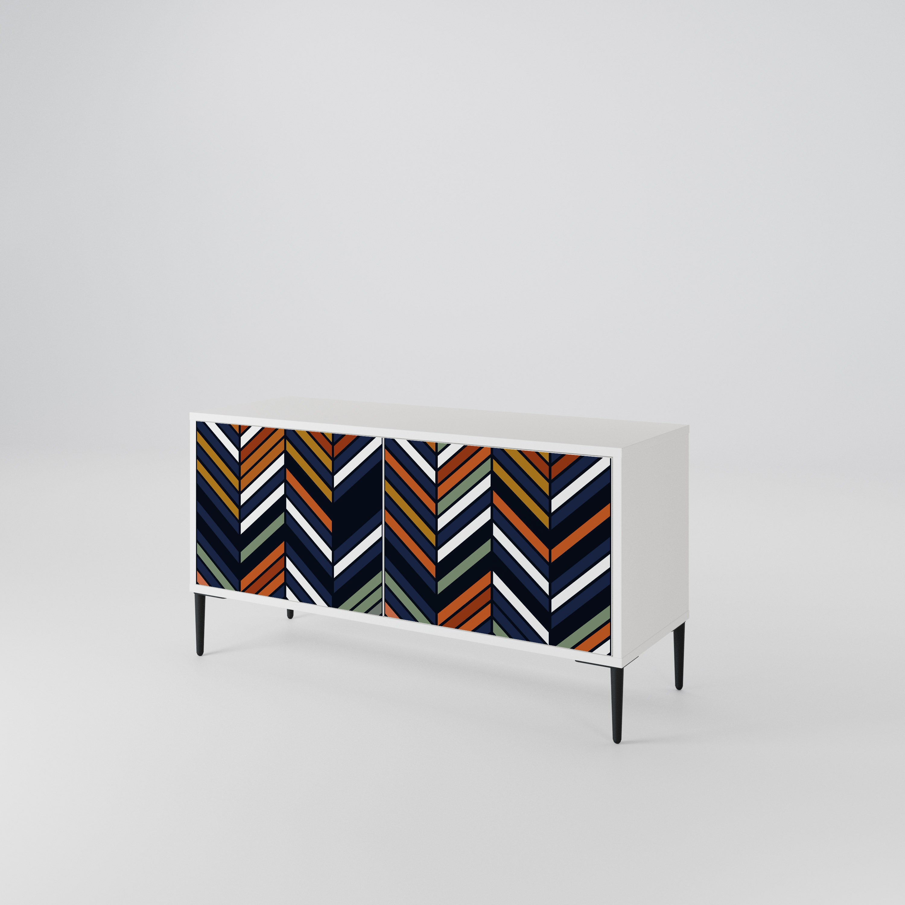 VIBRANT PATCHWORK Kompaktní dvoudveřový TV stolek