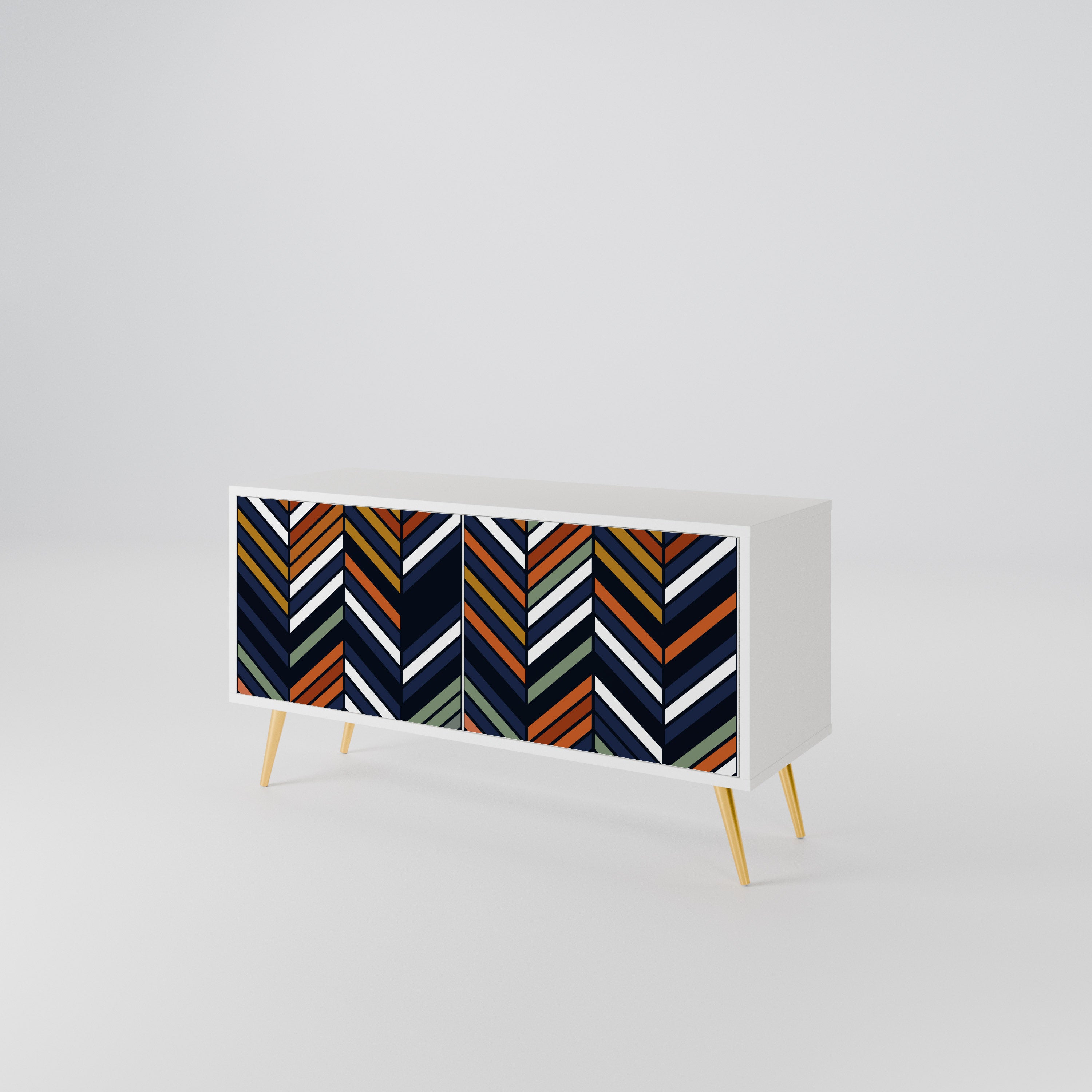 VIBRANT PATCHWORK Kompaktní dvoudveřový TV stolek