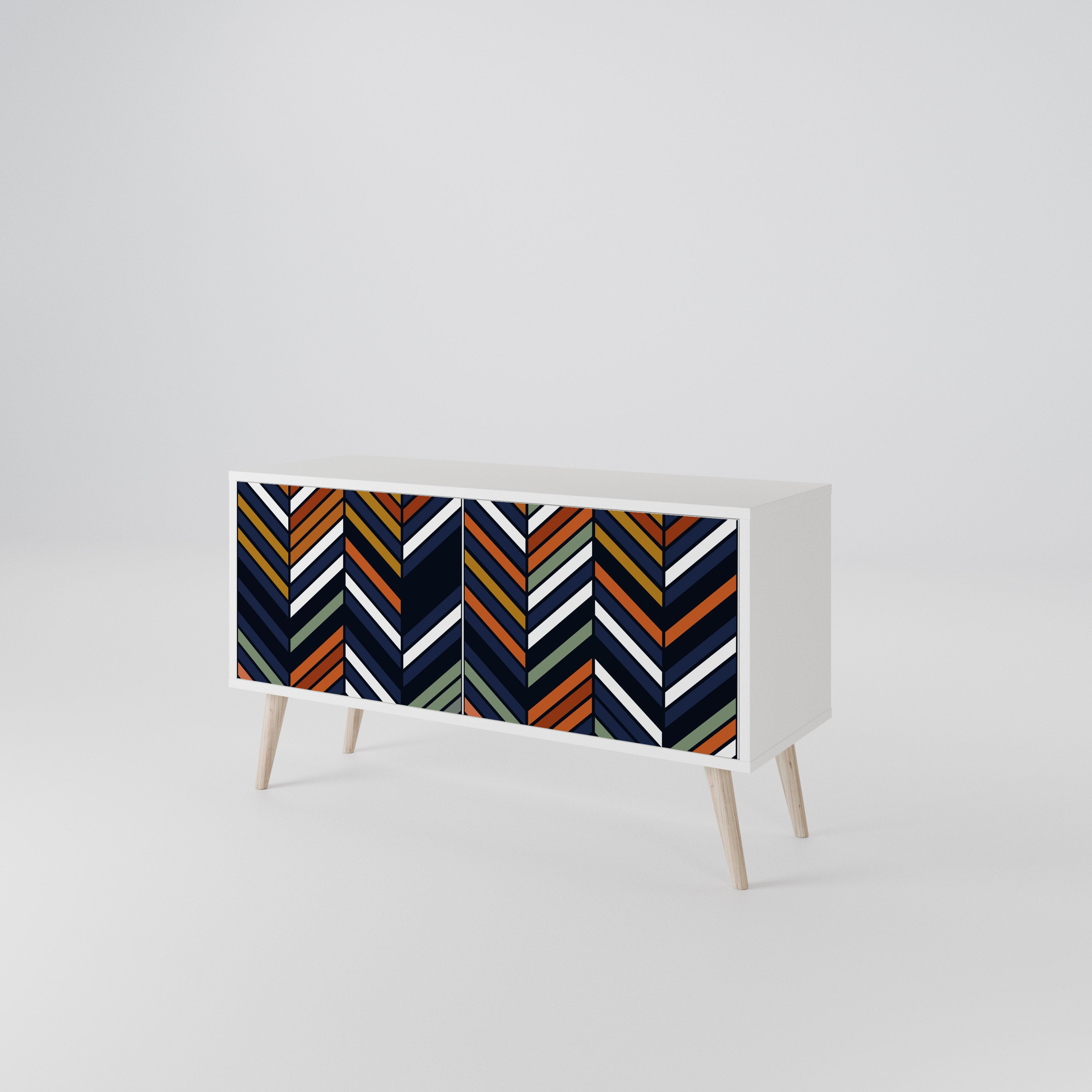 VIBRANT PATCHWORK Kompaktní dvoudveřový TV stolek