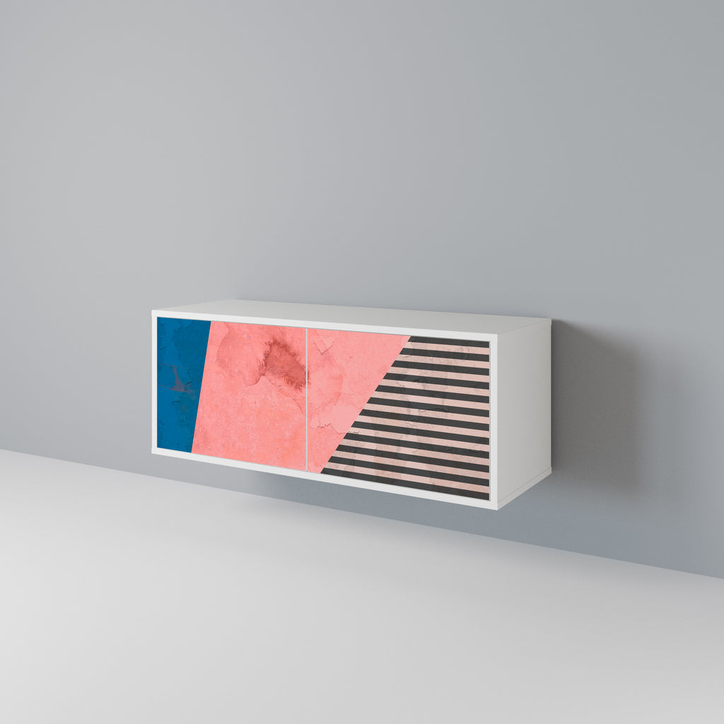 GLAMOROUS STRIPE Compact 2-Door TV Cabinet