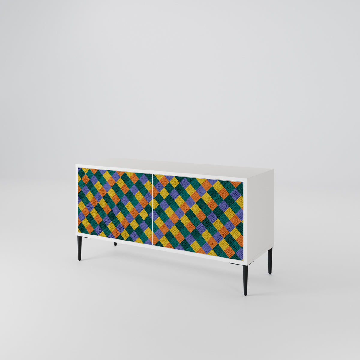 PAINTED SQUARES MIX Συμπαγές έπιπλο τηλεόρασης 2-θυρών