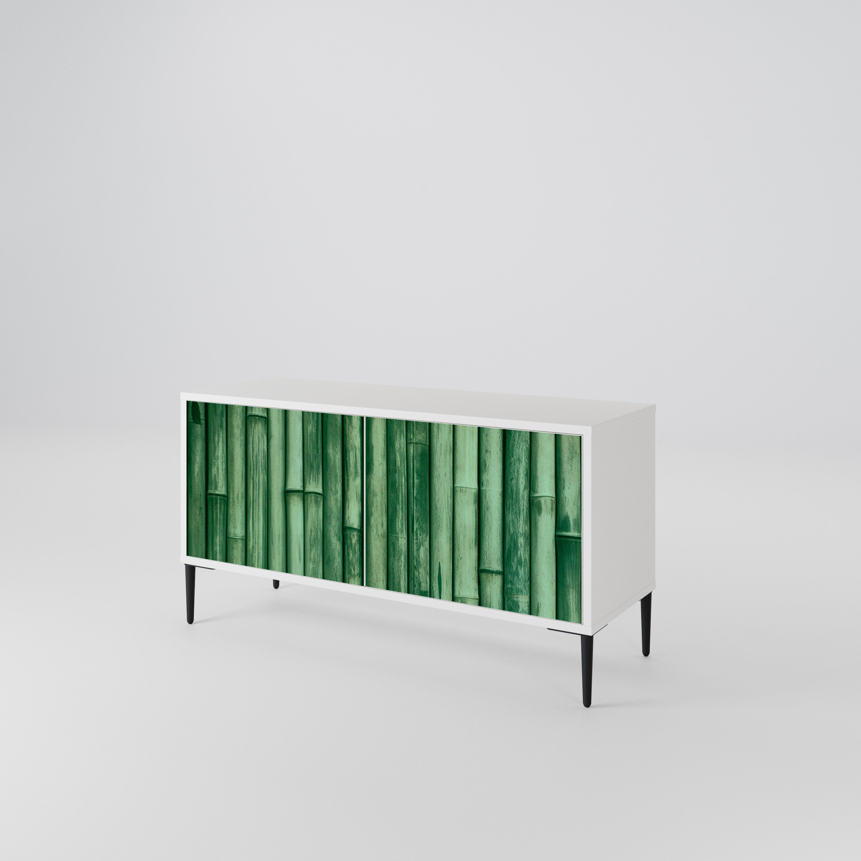 NATURAL GREEN Compact 2-Door TV Cabinet