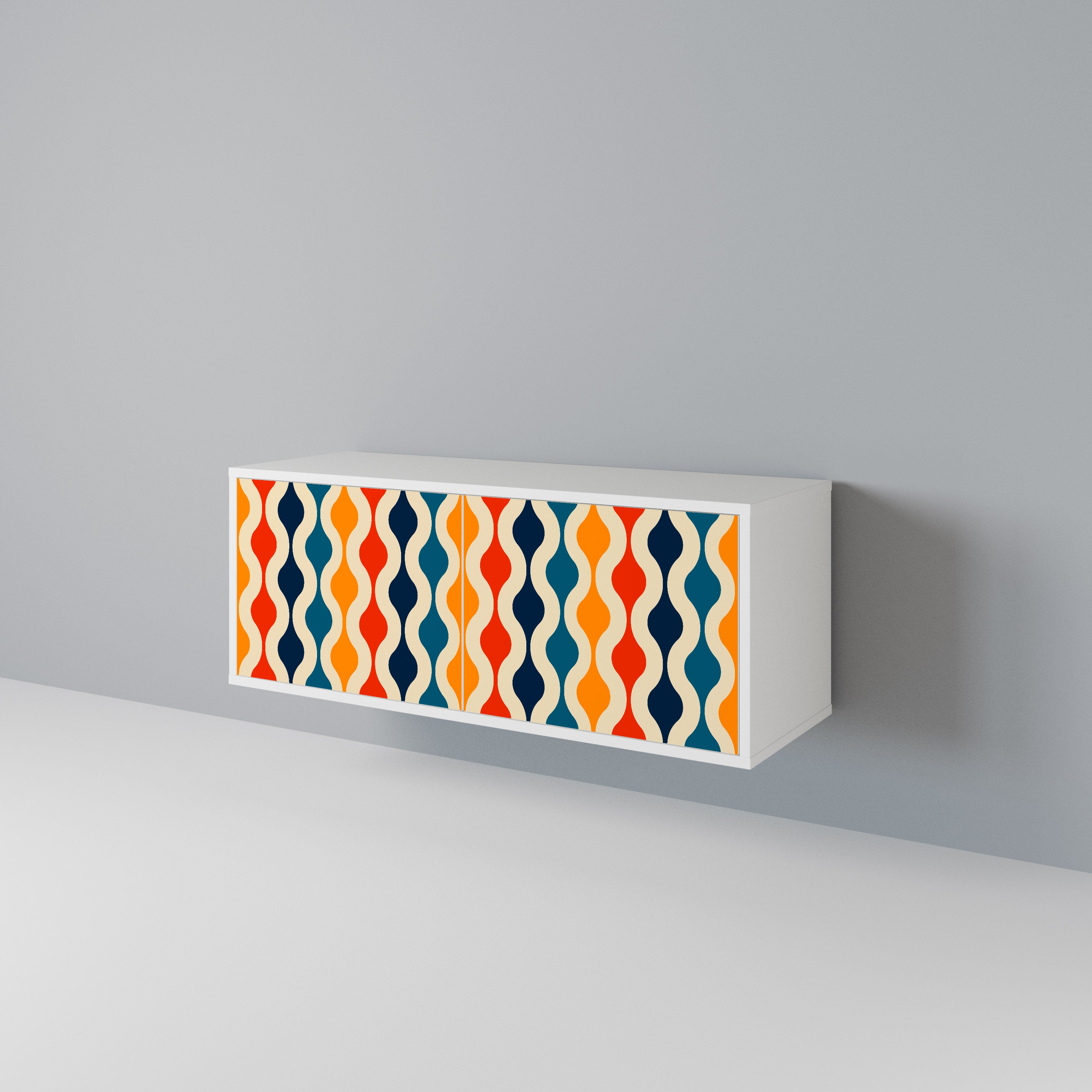 COLORFUL NOSTALGIA Compact 2-Door TV Cabinet