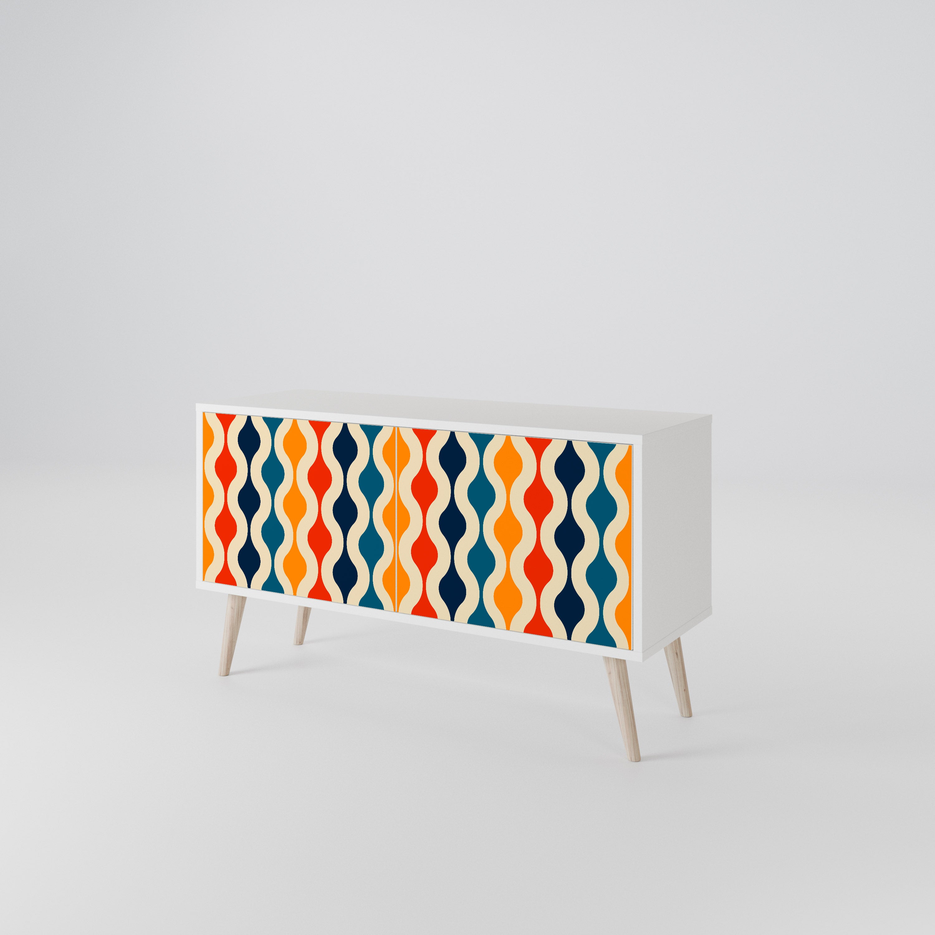 COLORFUL NOSTALGIA Compact 2-Door TV Cabinet