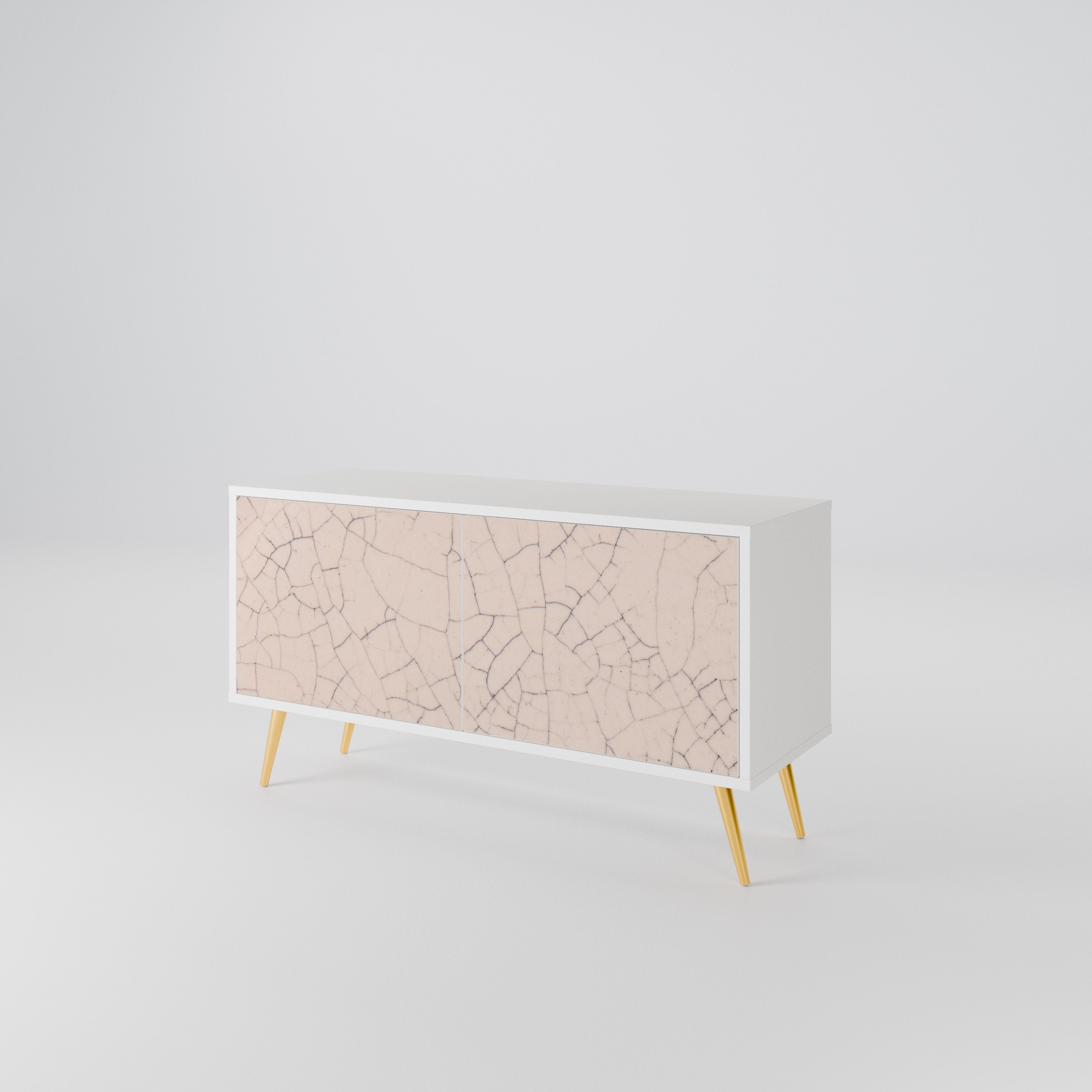 CERAMIC TEXTURE Compact 2-Door TV Cabinet