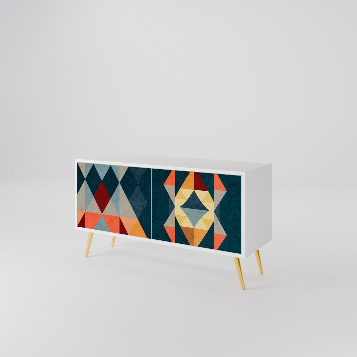 CRACKED ILLUSION Compact 2-Door TV Cabinet