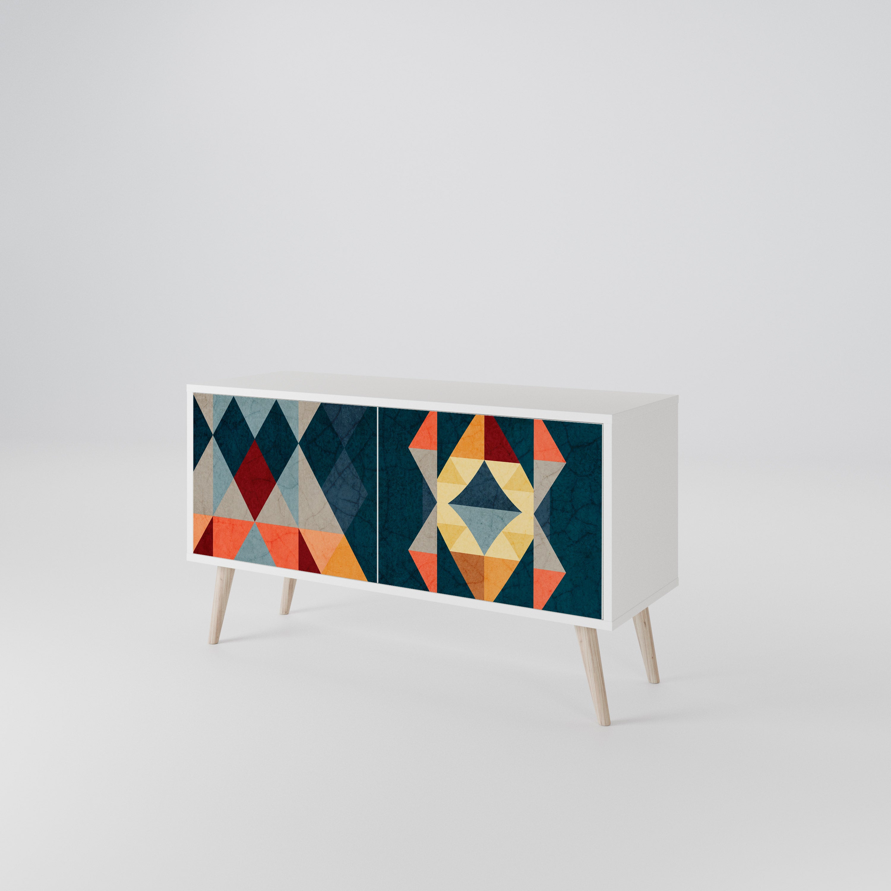 CRACKED ILLUSION Compact 2-Door TV Cabinet