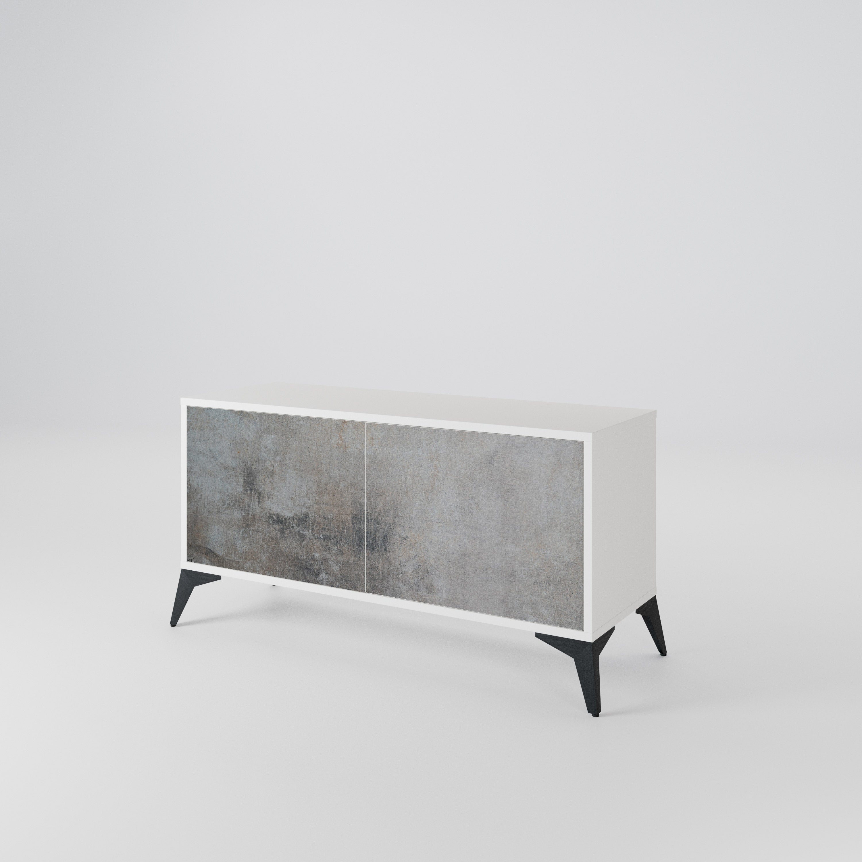 CONCRETE WALL Compact 2-Door TV Cabinet