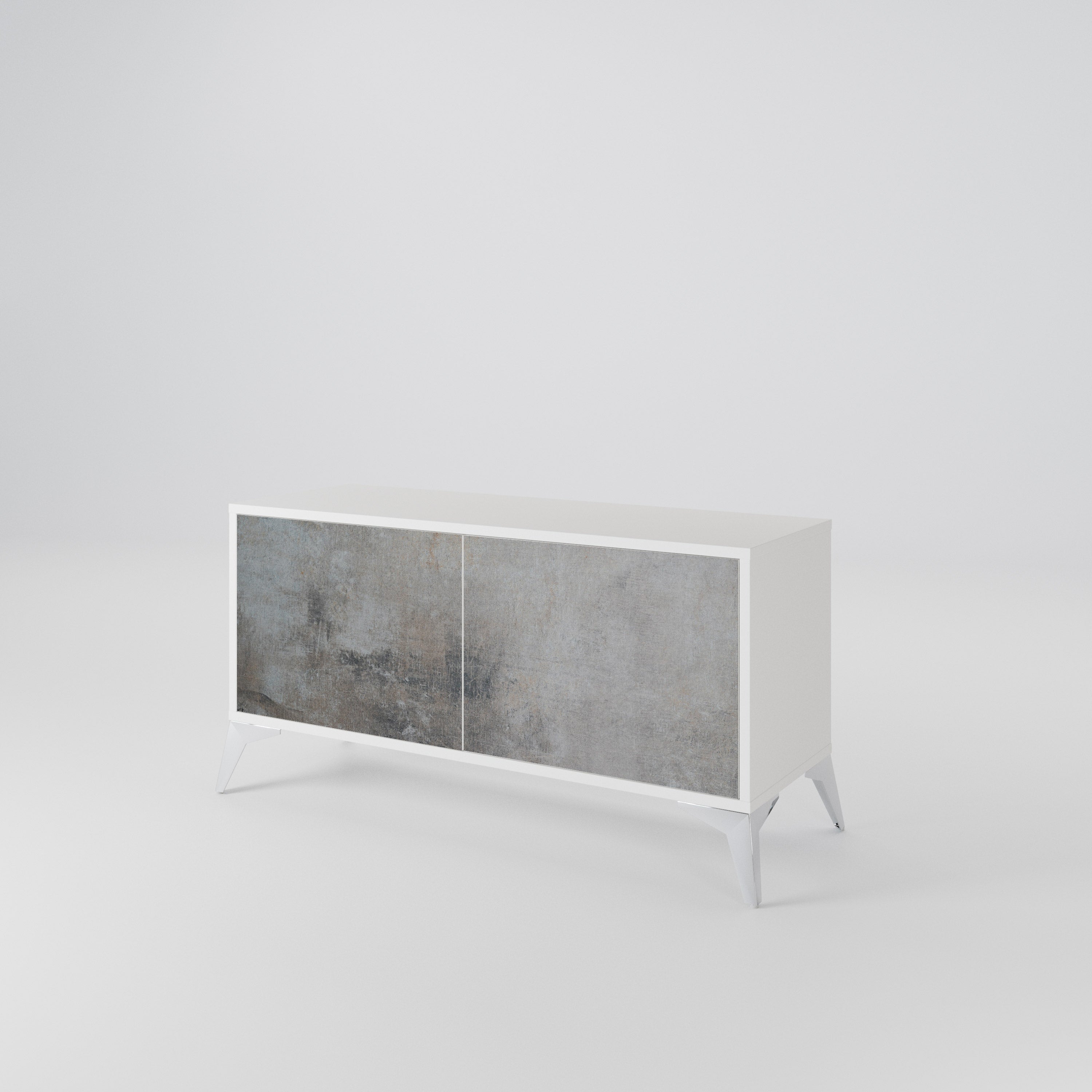 CONCRETE WALL Compact 2-Door TV Cabinet