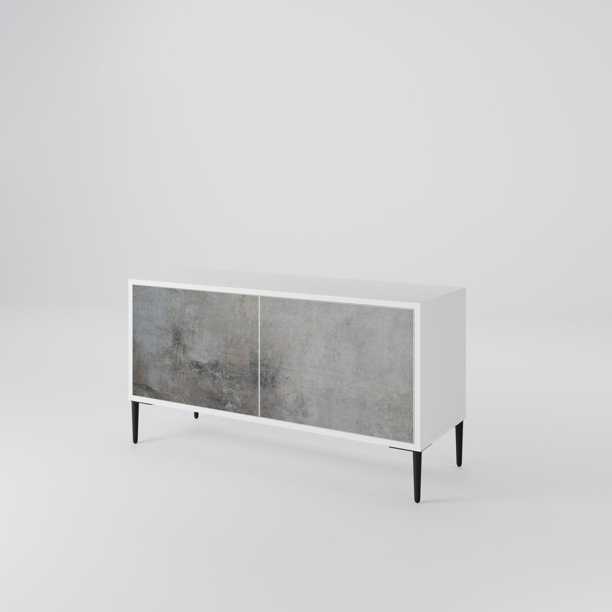 CONCRETE WALL Compact 2-Door TV Cabinet