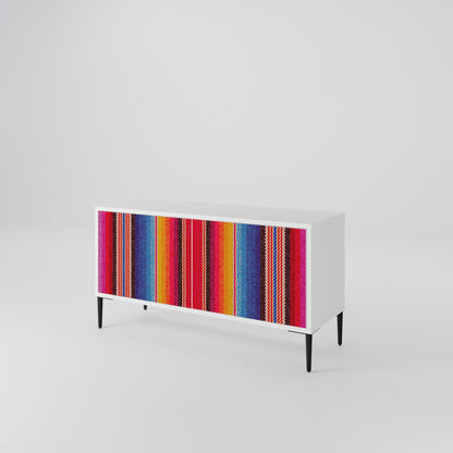 ETHNIC MEXICAN Mueble de TV Compacto de 2 puertas