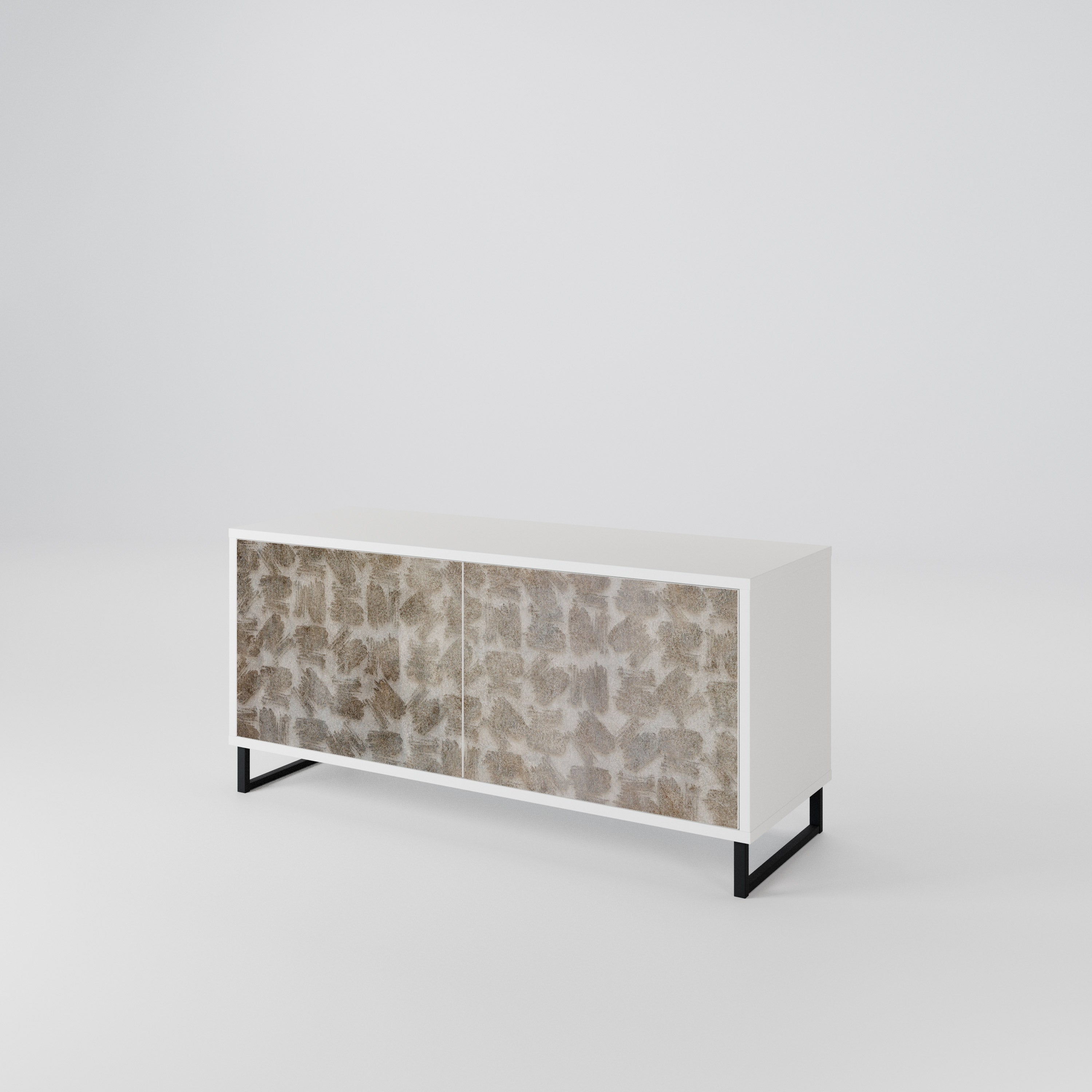 SLIGHTLY BLURRED Compact 2-Door TV Cabinet