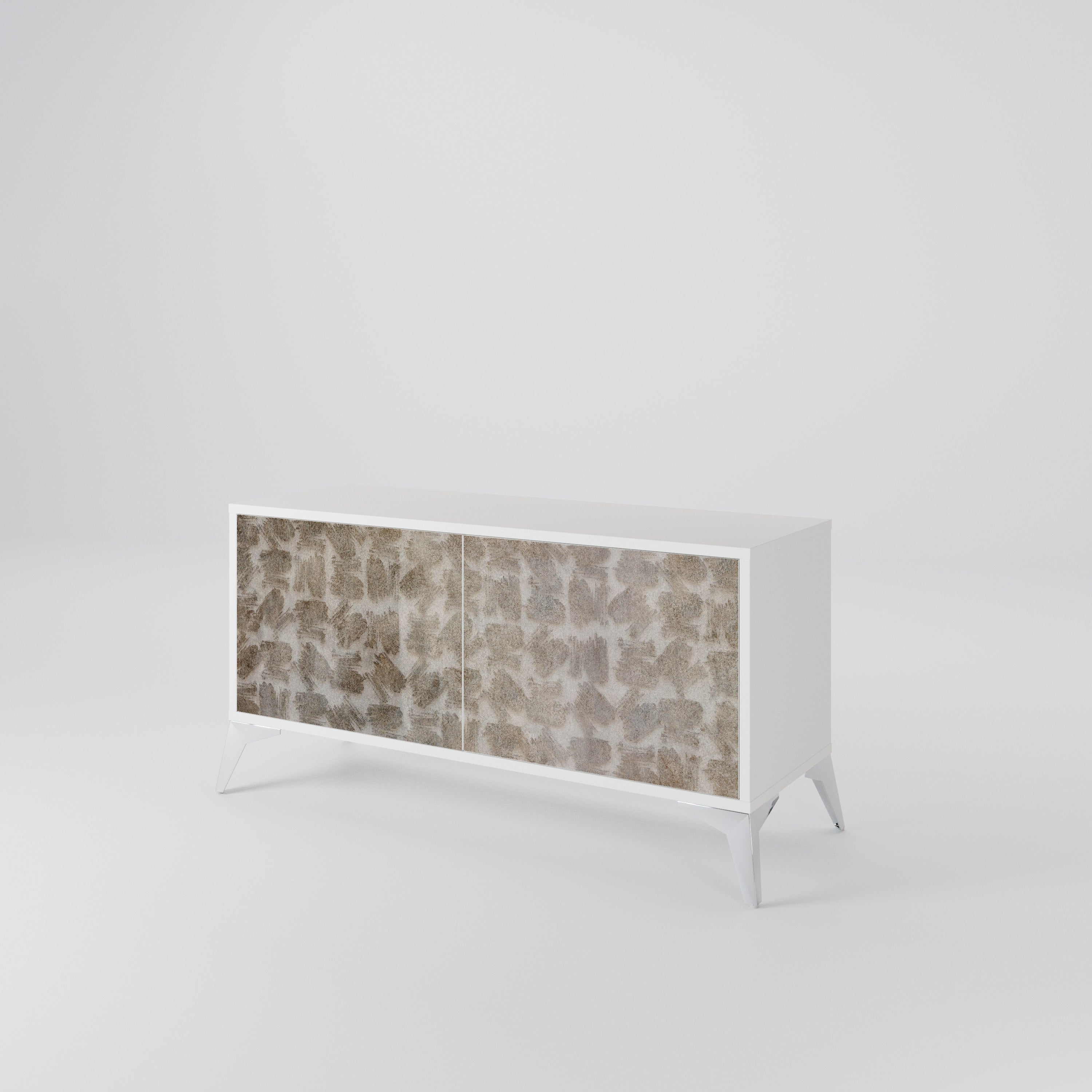 SLIGHTLY BLURRED Compact 2-Door TV Cabinet
