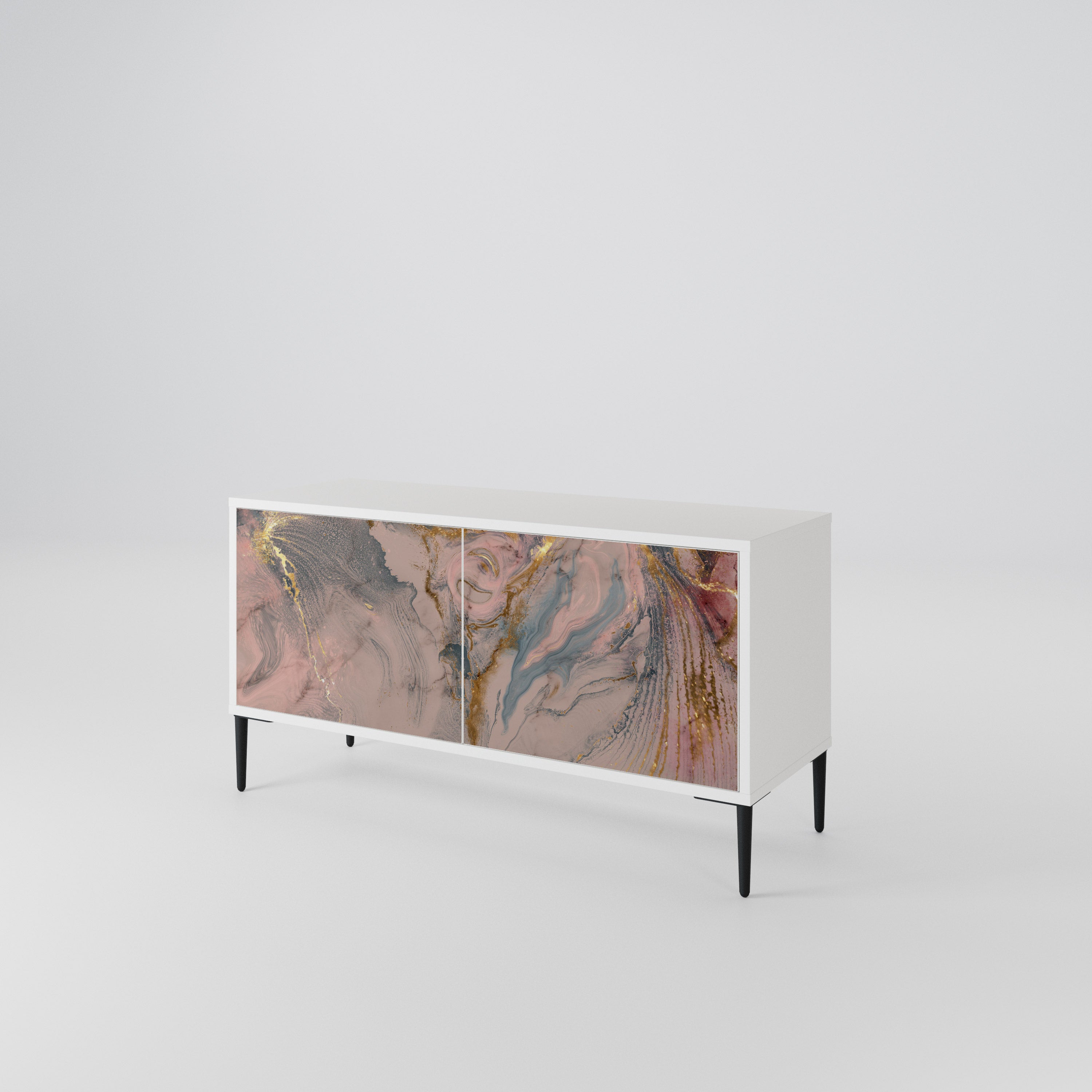 GILDED SWIRLS Compact 2-Door TV Cabinet