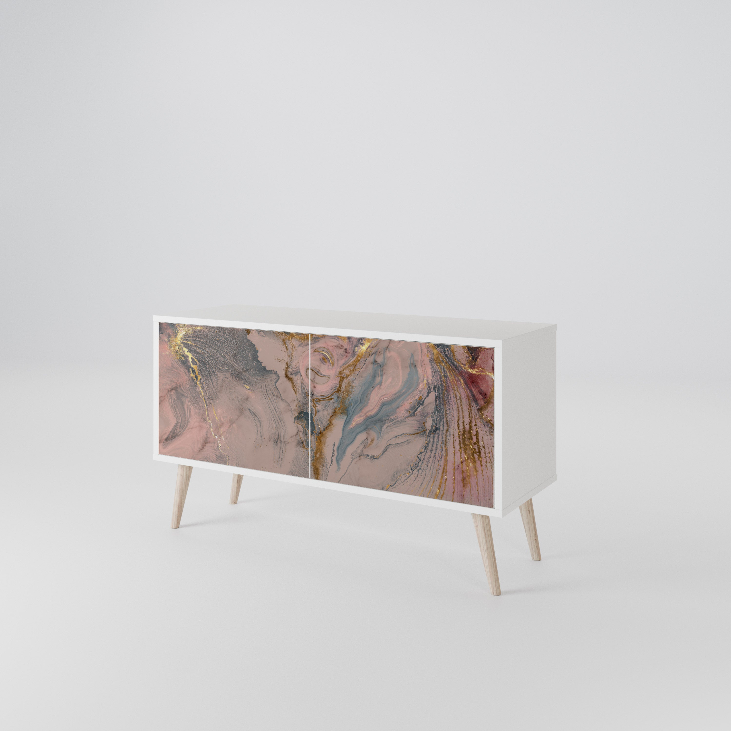 GILDED SWIRLS Compact 2-Door TV Cabinet