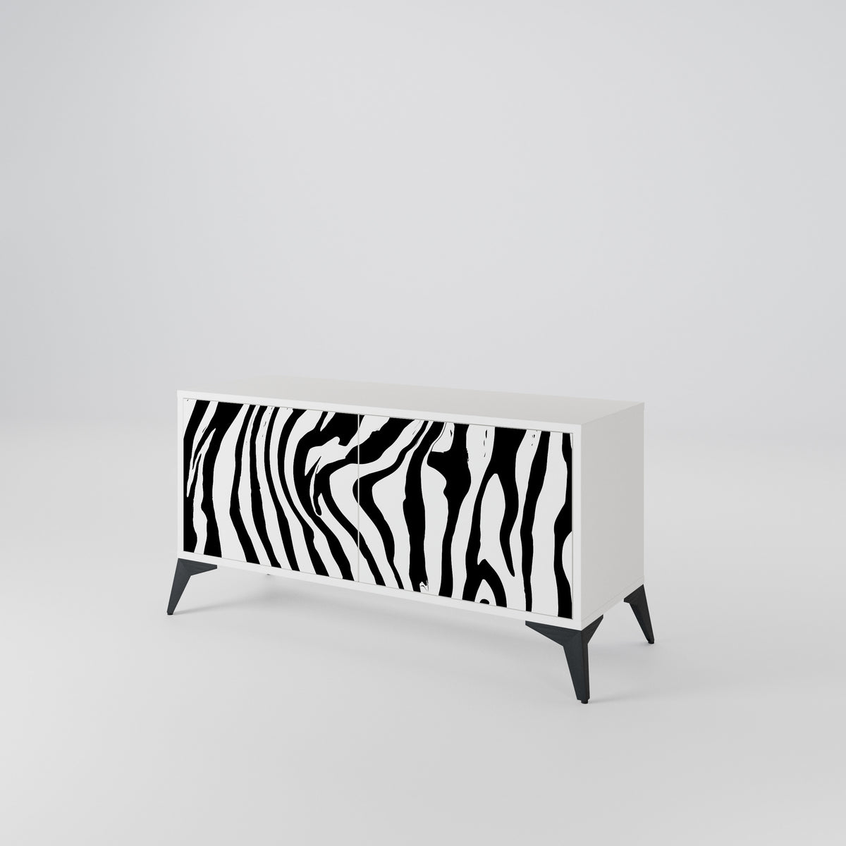 SPLENDID ZEBRA Compact 2-Door TV Cabinet