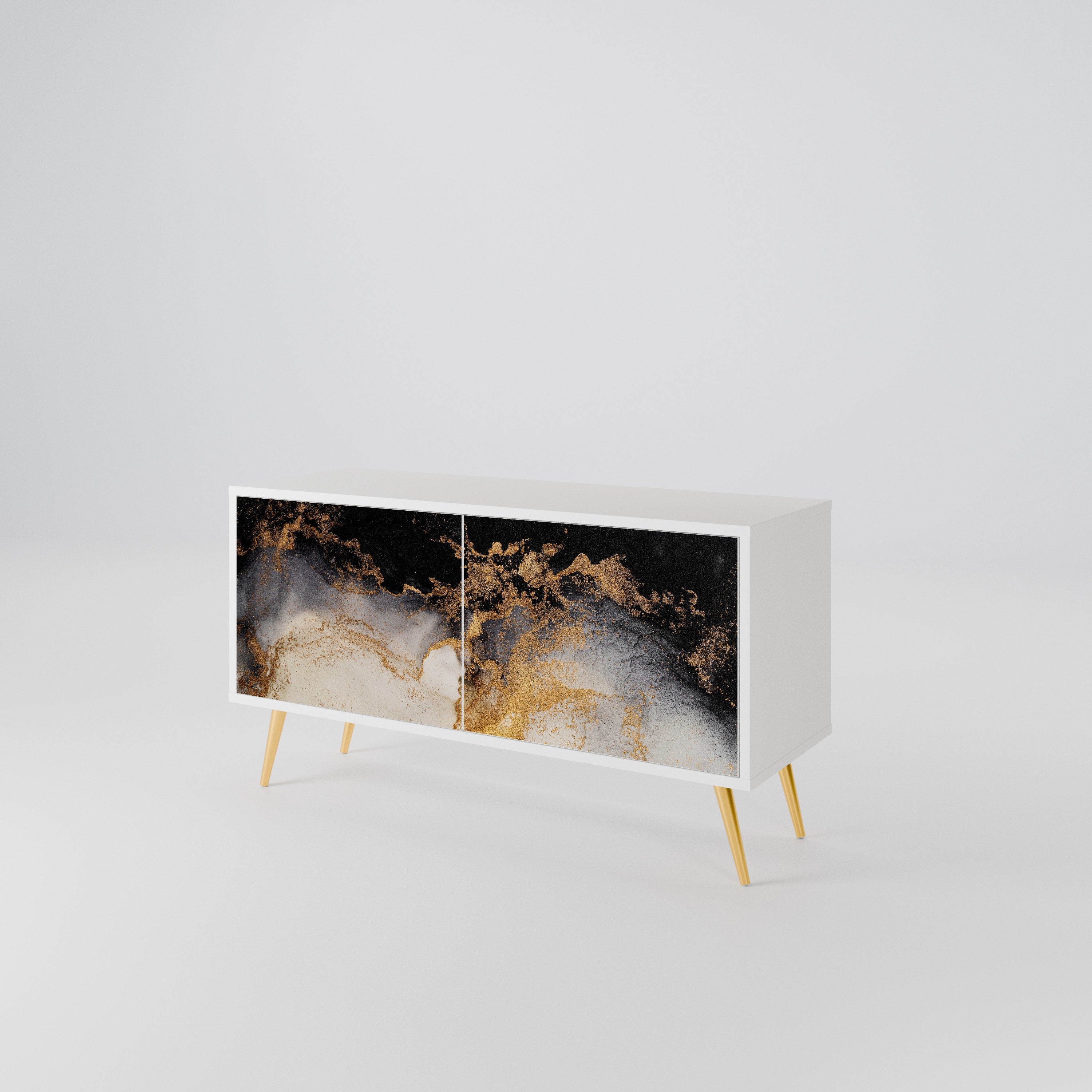 MARBLE OF TOMMORROW Compact 2-Door TV Cabinet