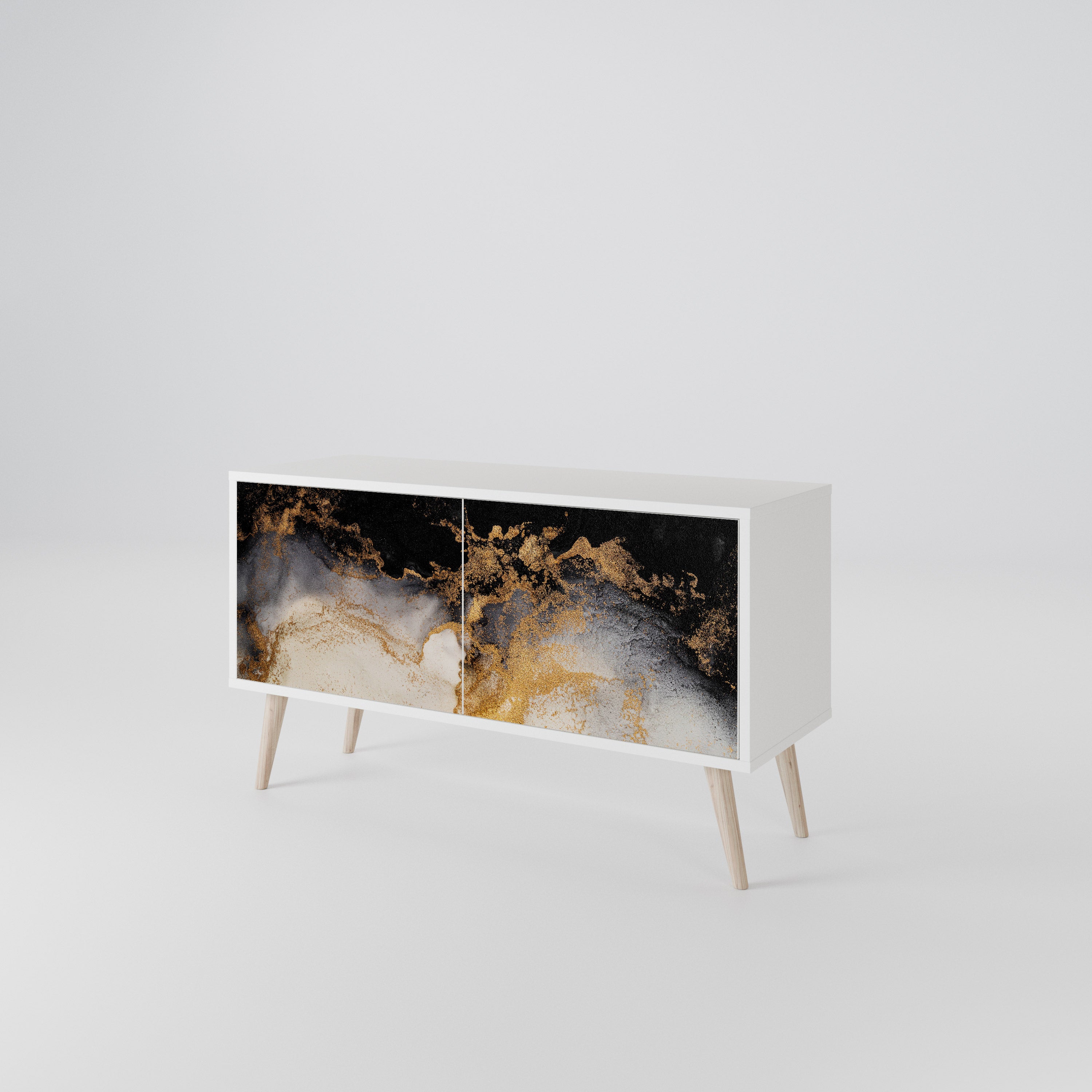 MARBLE OF TOMMORROW Compact 2-Door TV Cabinet