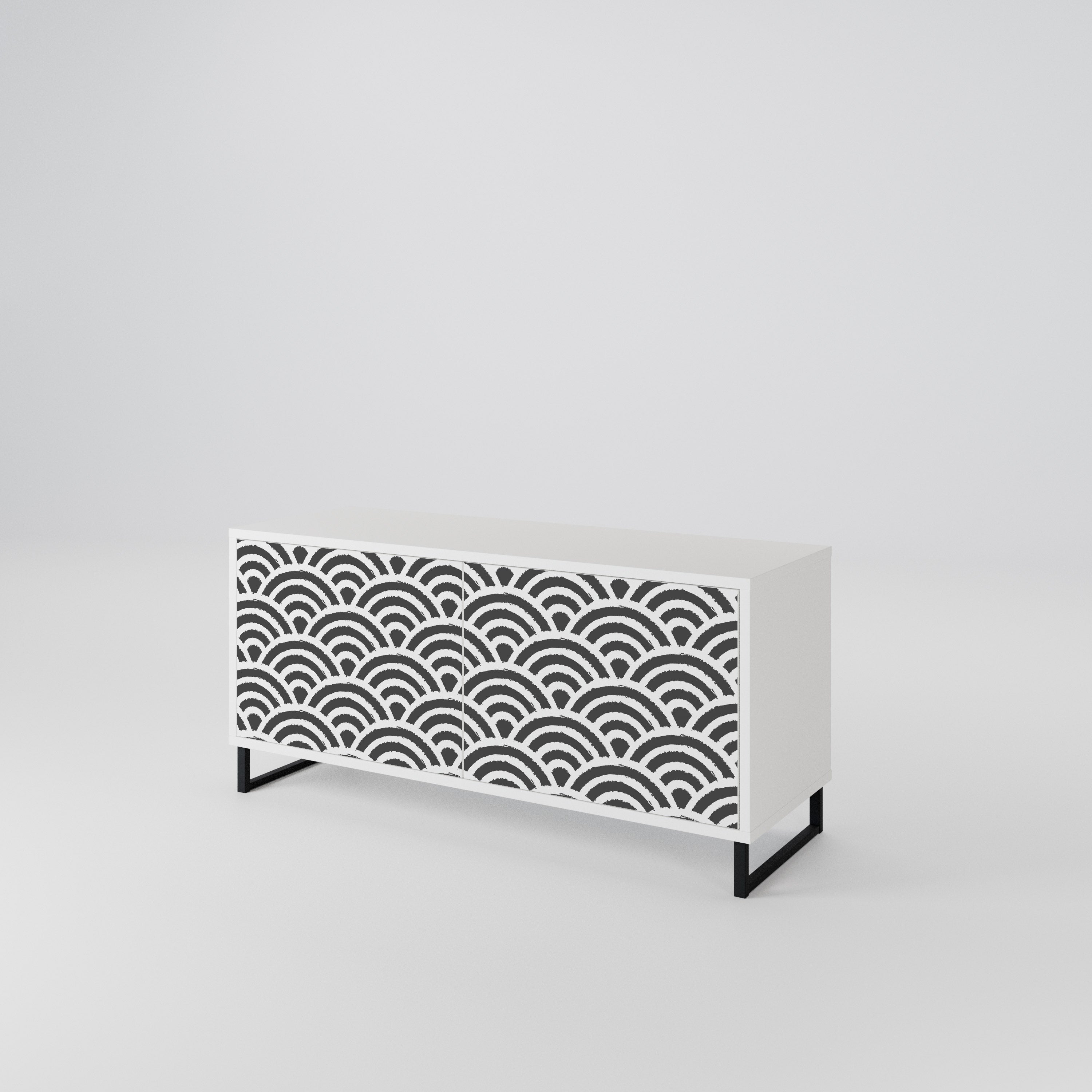 GLOOMY HOST Compact 2-Door TV Cabinet